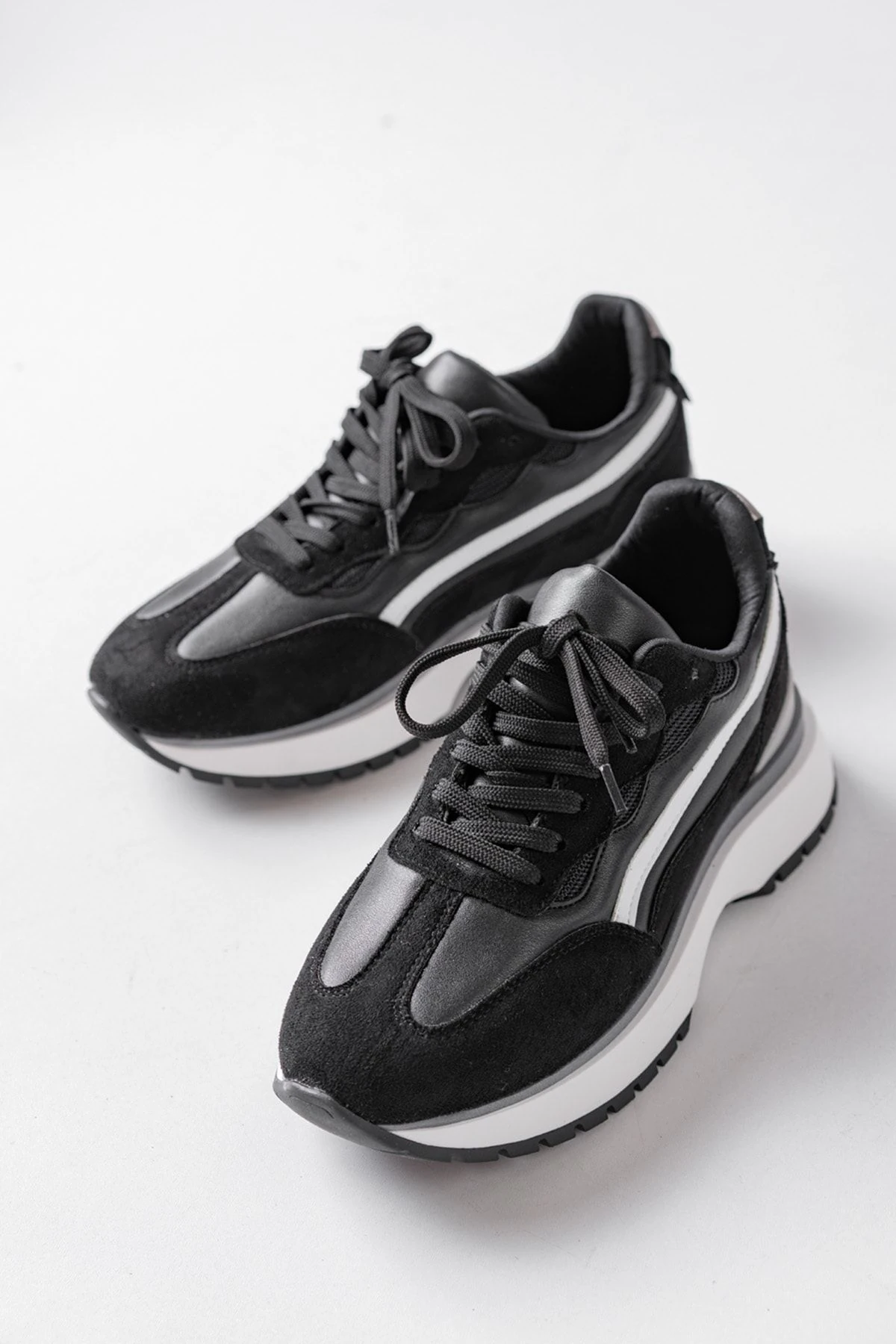 Bej Bağcıklı Yeni Sezon Premium Sneaker Şık Günlük Kadın Spor Ayakkabı