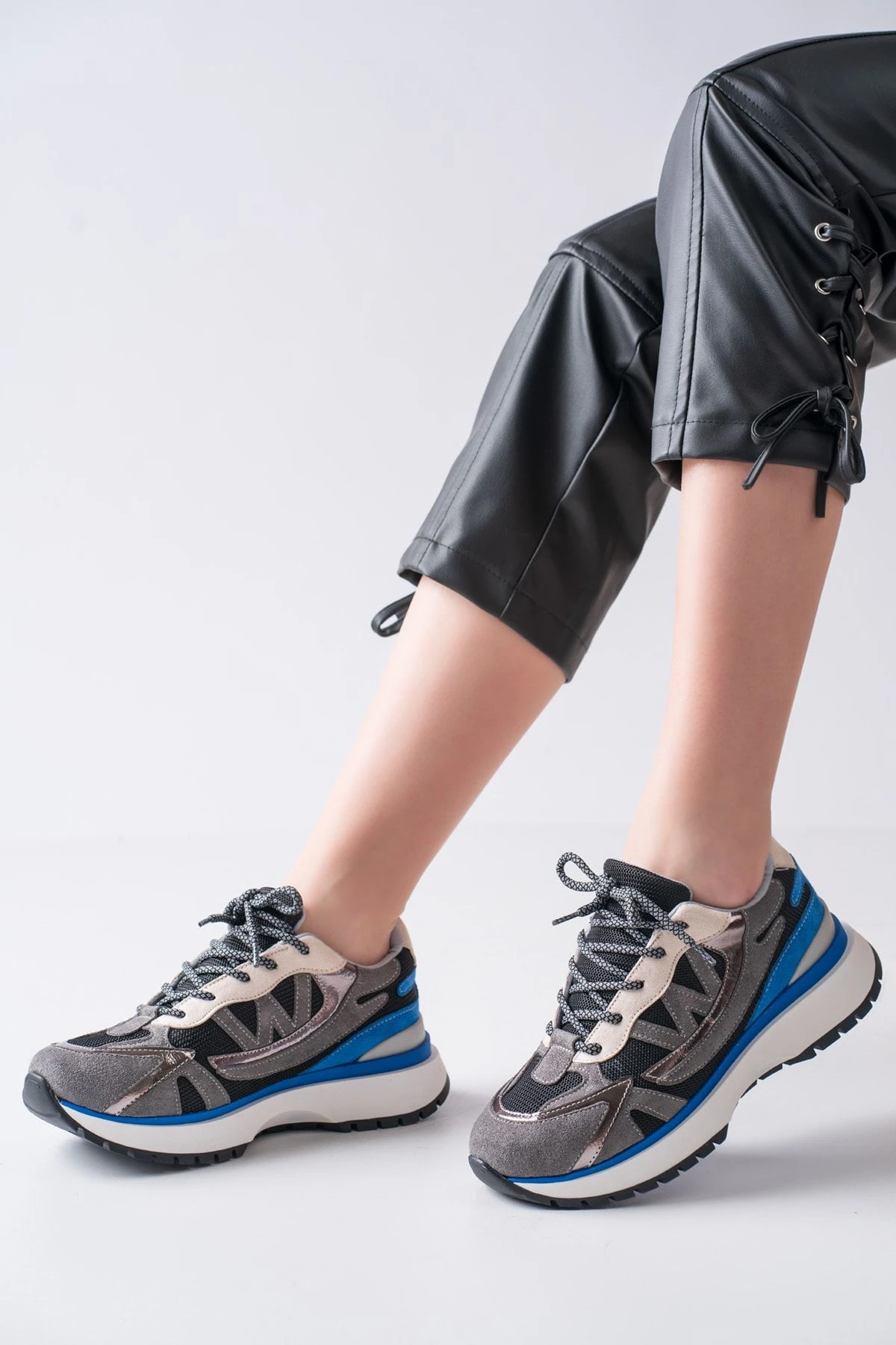 Bej Mix Renkli Premium Sneaker Günlük Şık Tarz Kadın Spor Ayakkabı