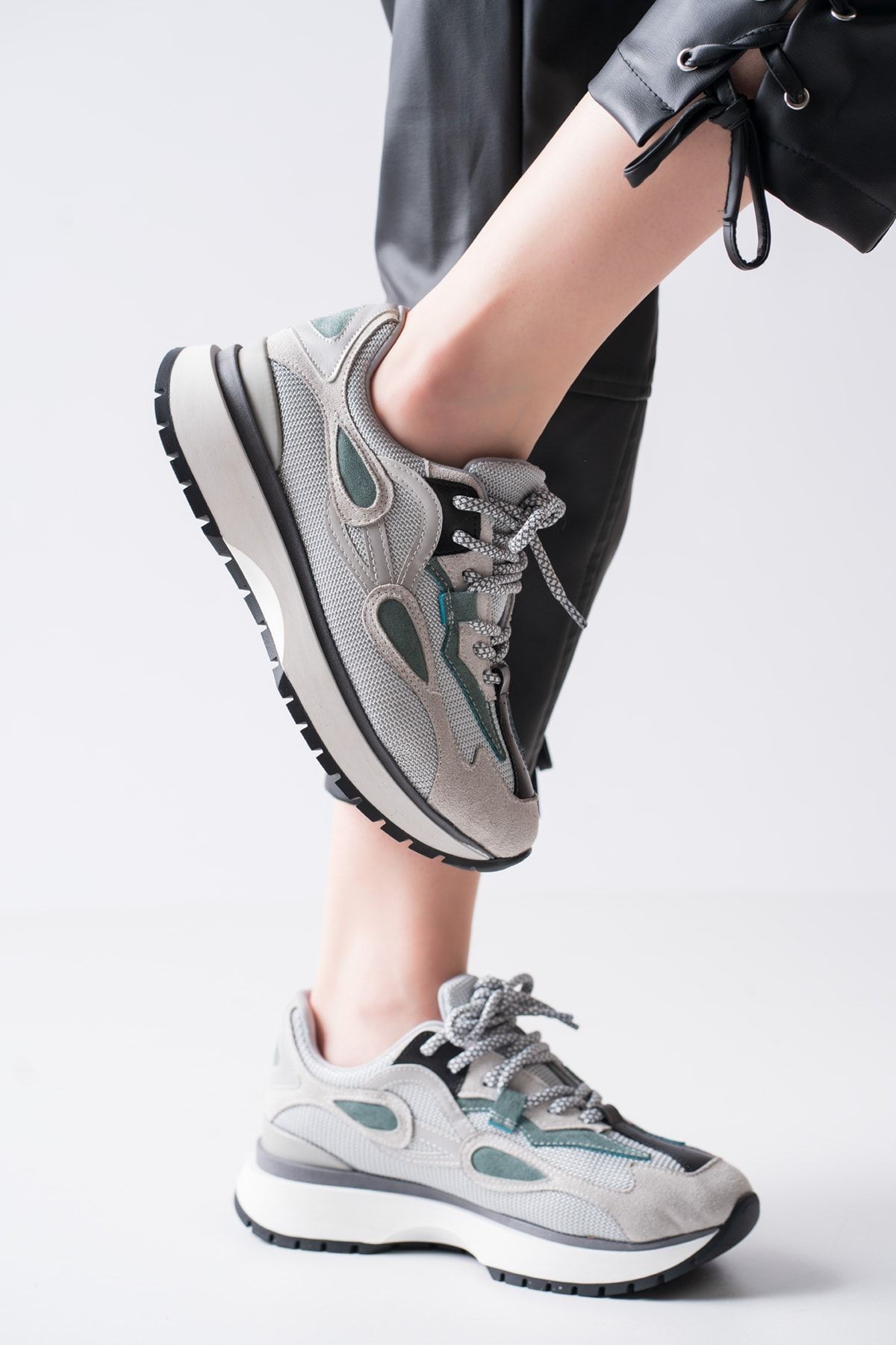 Bej Mix Renkli Premium Sneaker Günlük Şık Tarz Kadın Spor Ayakkabı