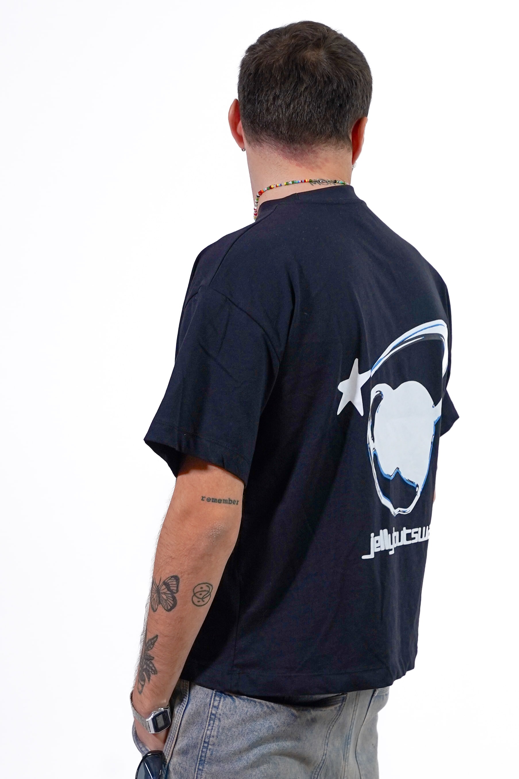 Logo Boxy Tee - Siyah