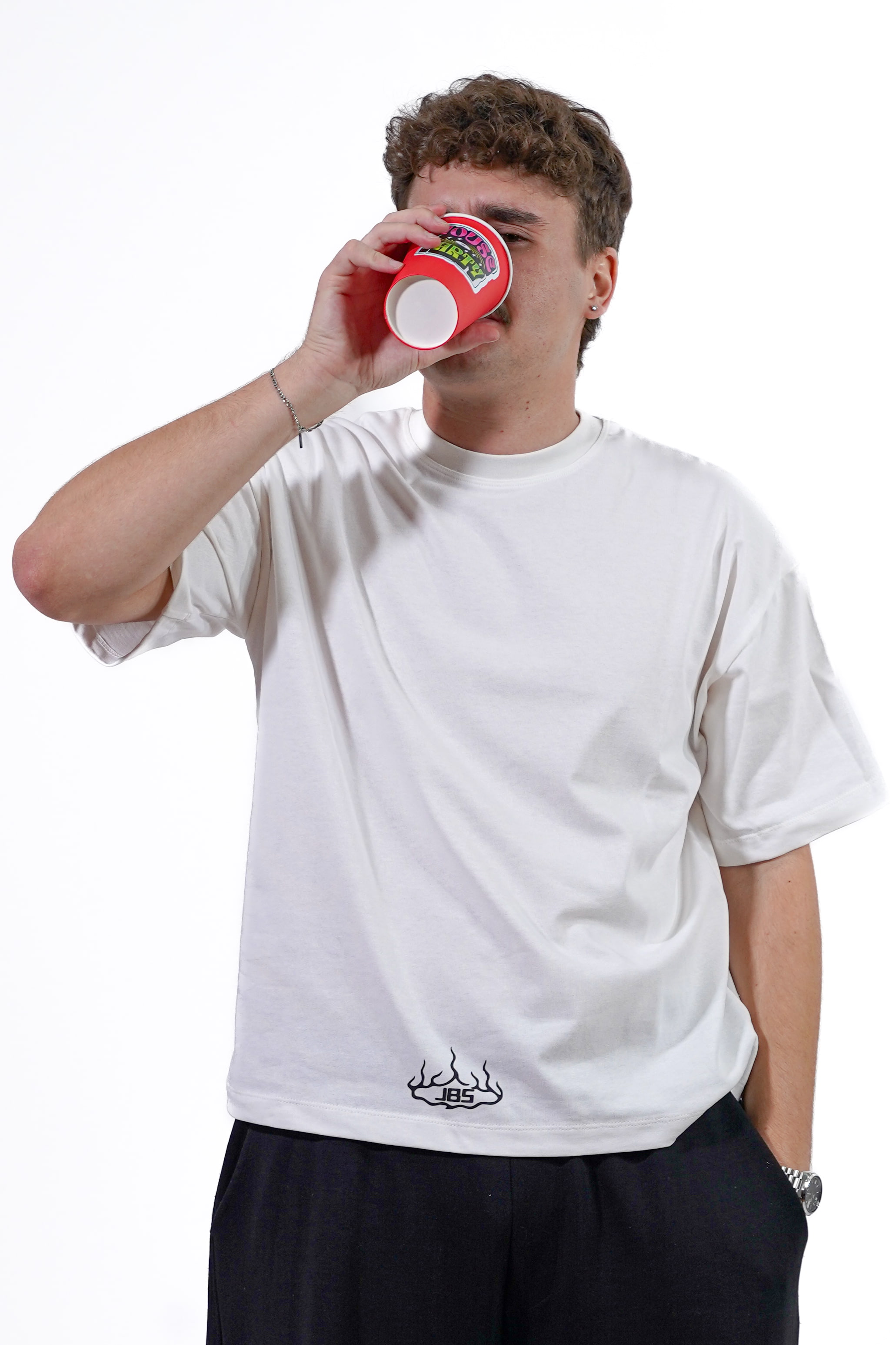 Logo Boxy Tee - Beyaz