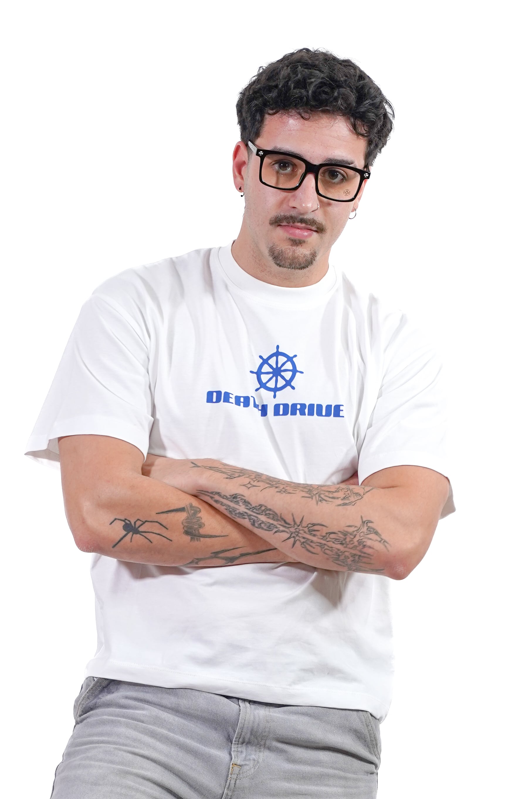 Death Drive Boxy Tee (ADM x JBS) - Beyaz