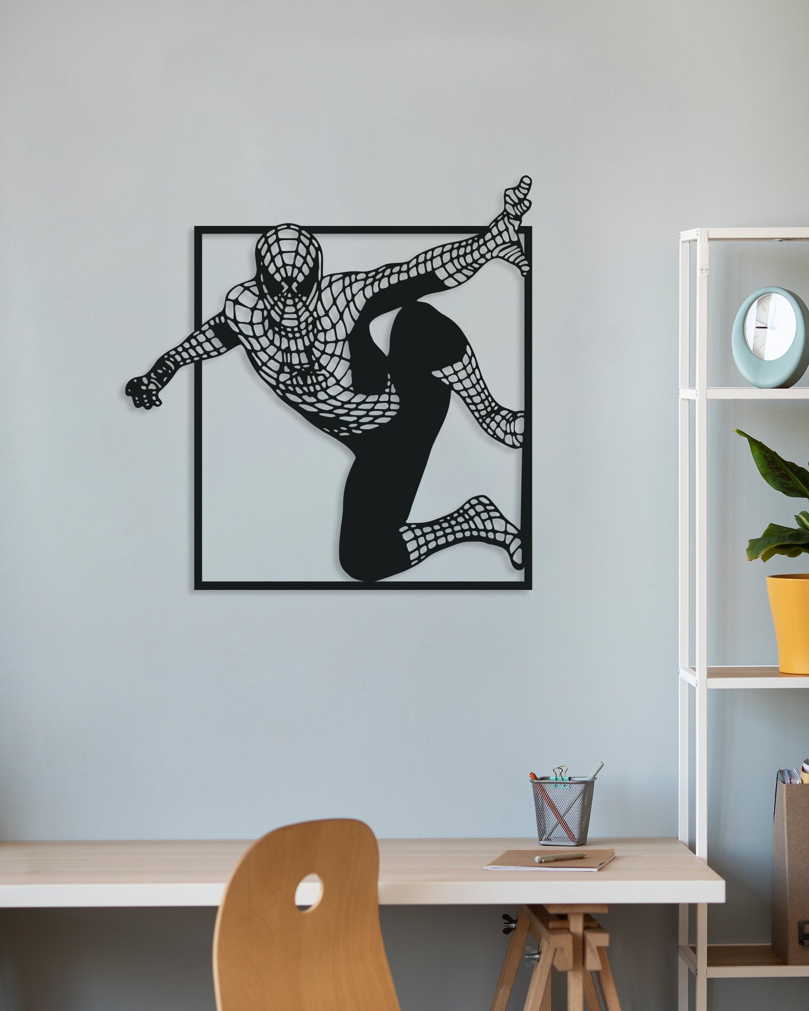 Spiderman Temalı Metal Duvar Tablosu