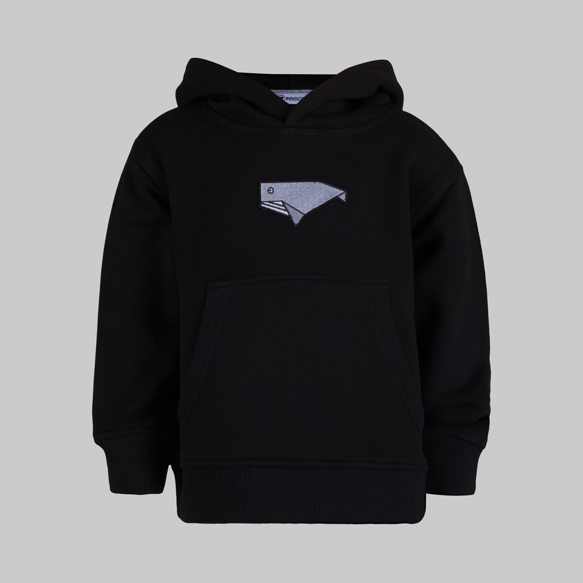 Origami Balina Siyah Çocuk Hoodie