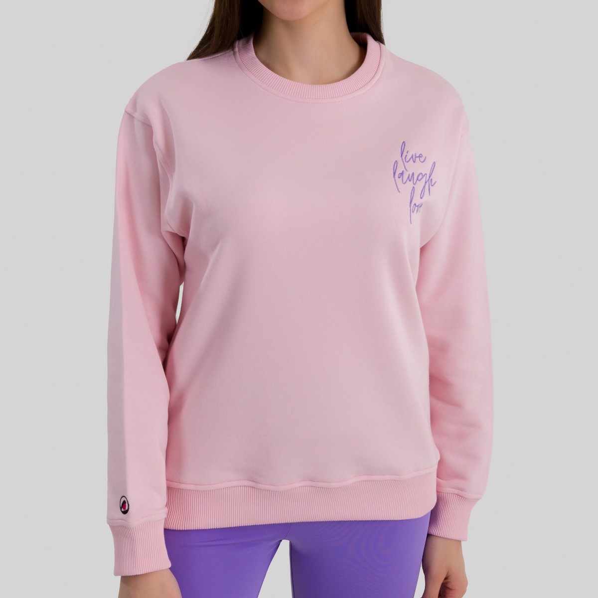 Live, Laugh, Love - Pembe Sweatshirt