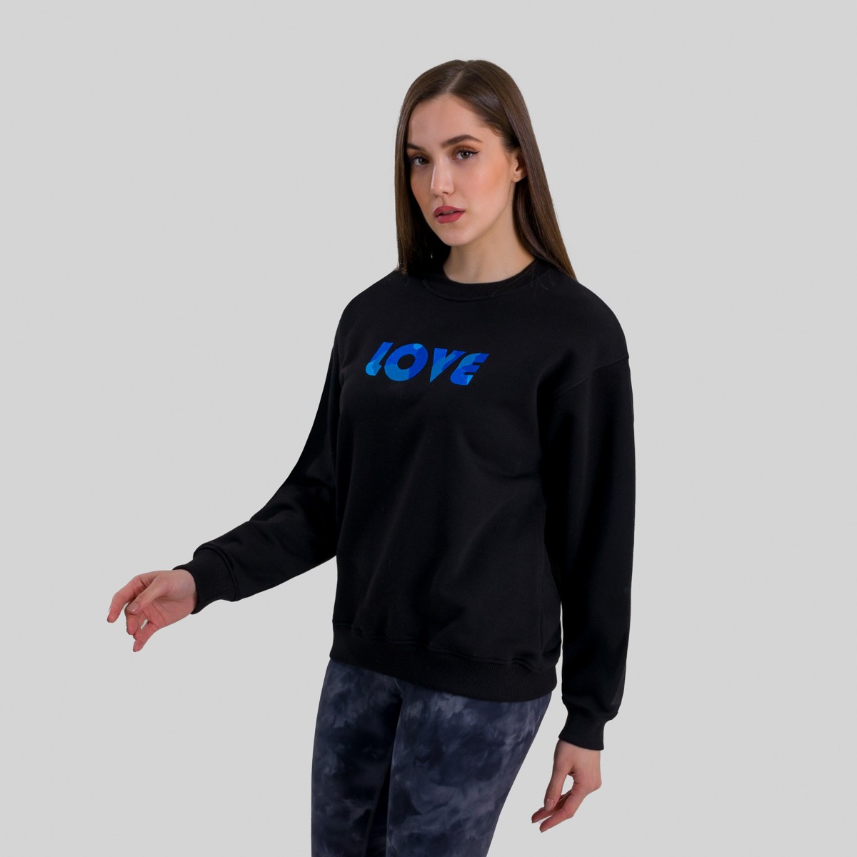 LOVE Siyah Sweatshirt