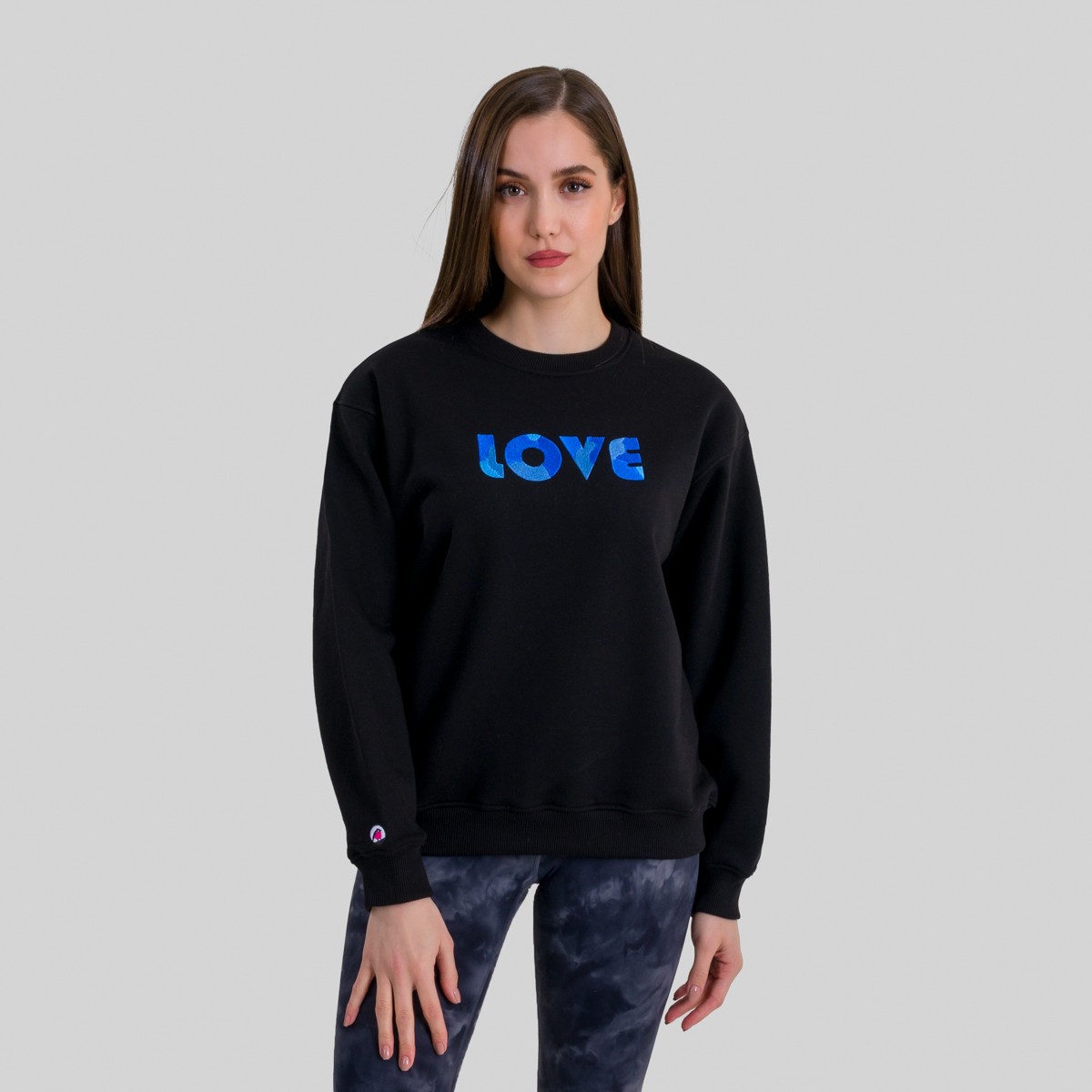 LOVE Siyah Sweatshirt