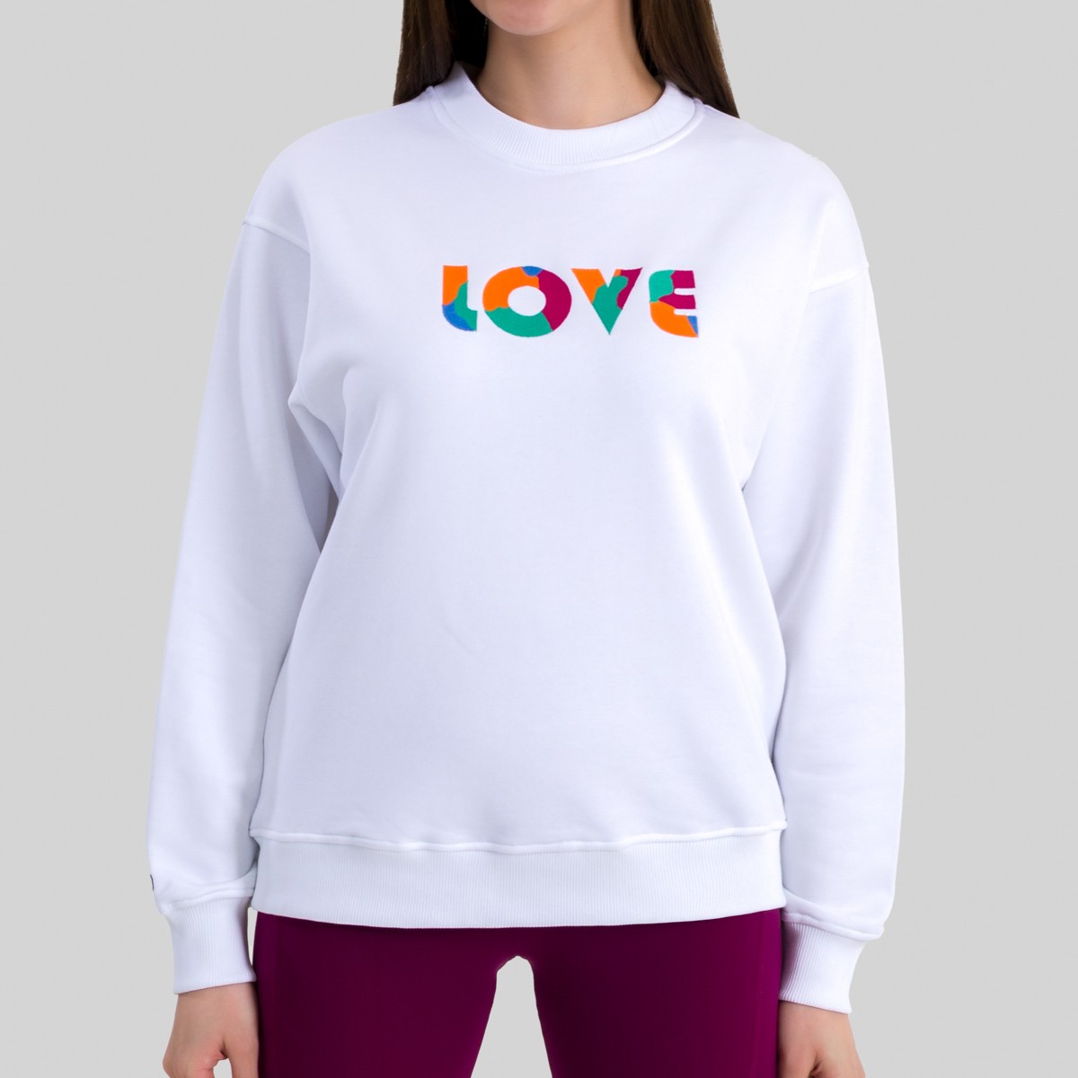 LOVE Beyaz Sweatshirt