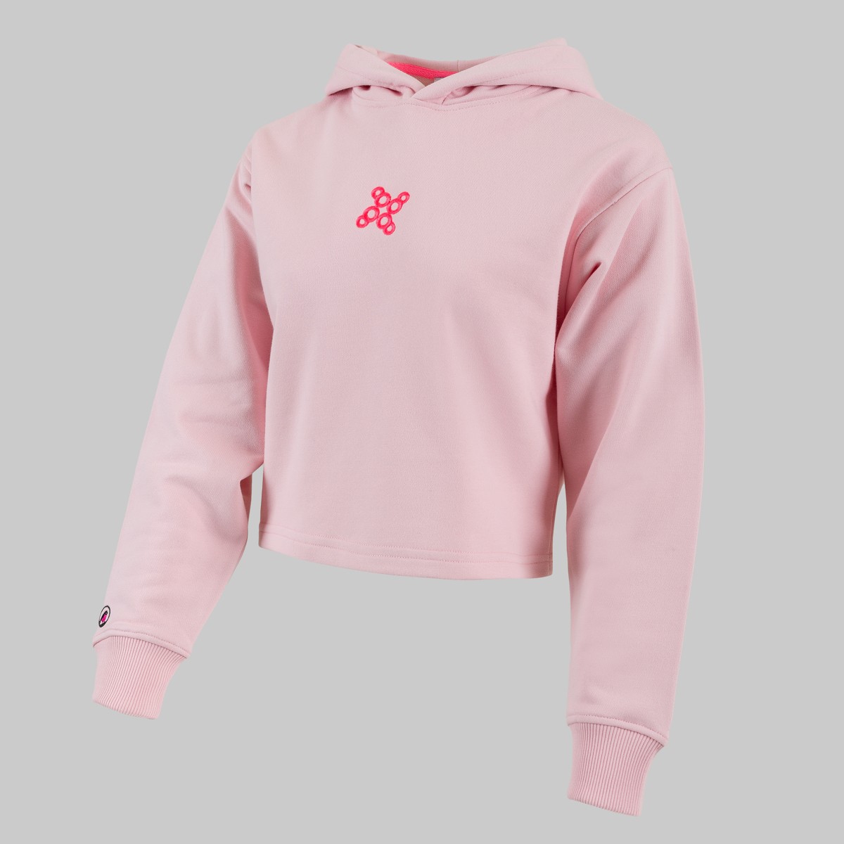 8888 - Pembe Crop Top Hoodie