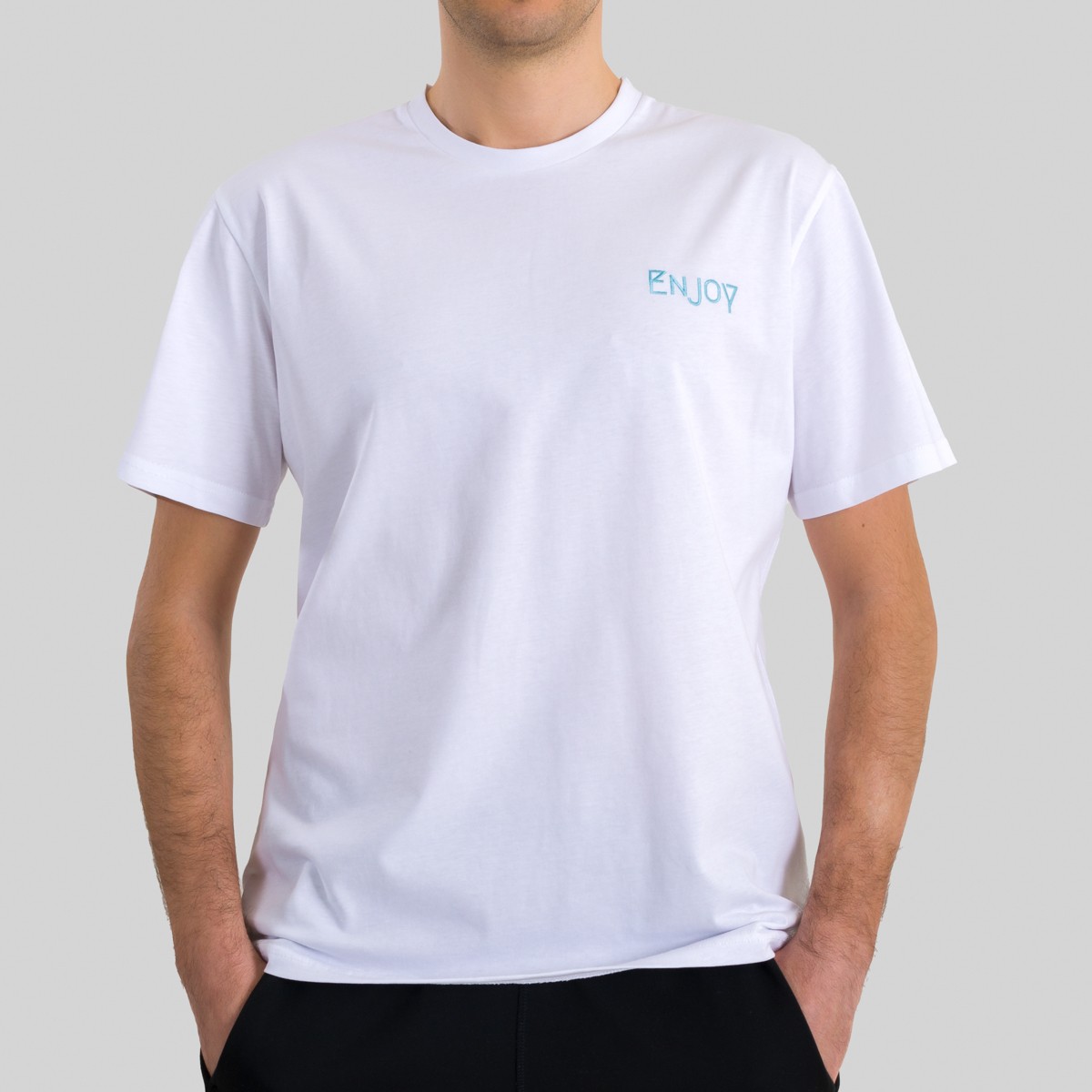 Enjoy - Beyaz T-Shirt