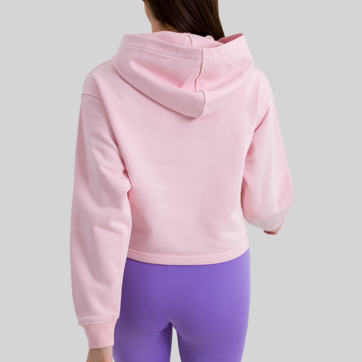 8888 - Pembe Crop Top Hoodie