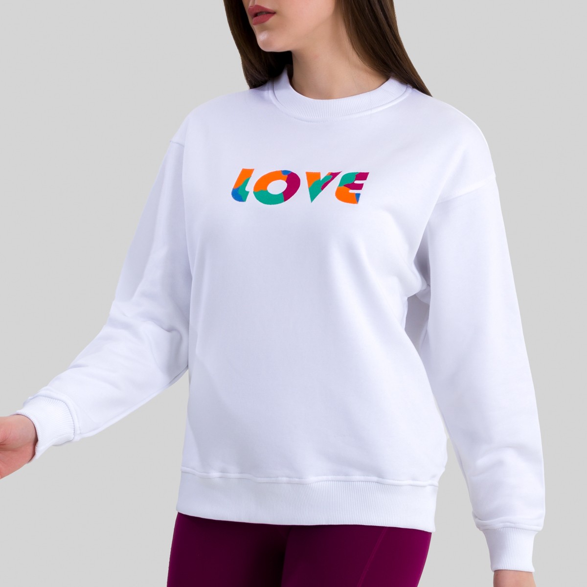 LOVE Beyaz Sweatshirt