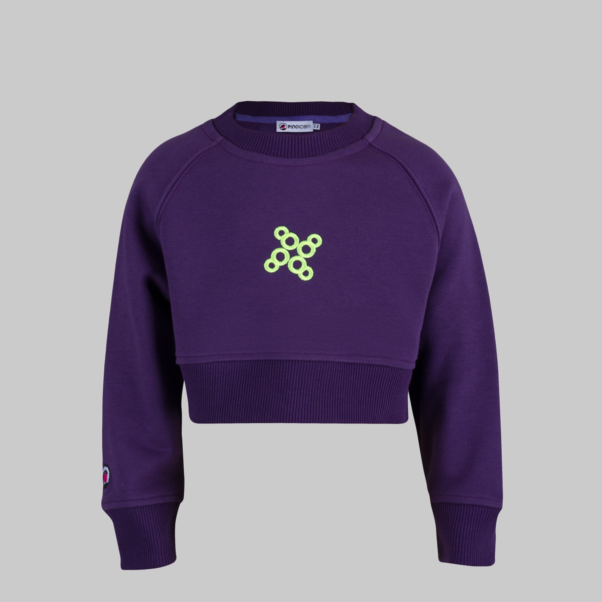 8888 Mor Çocuk CropTop Sweatshirt