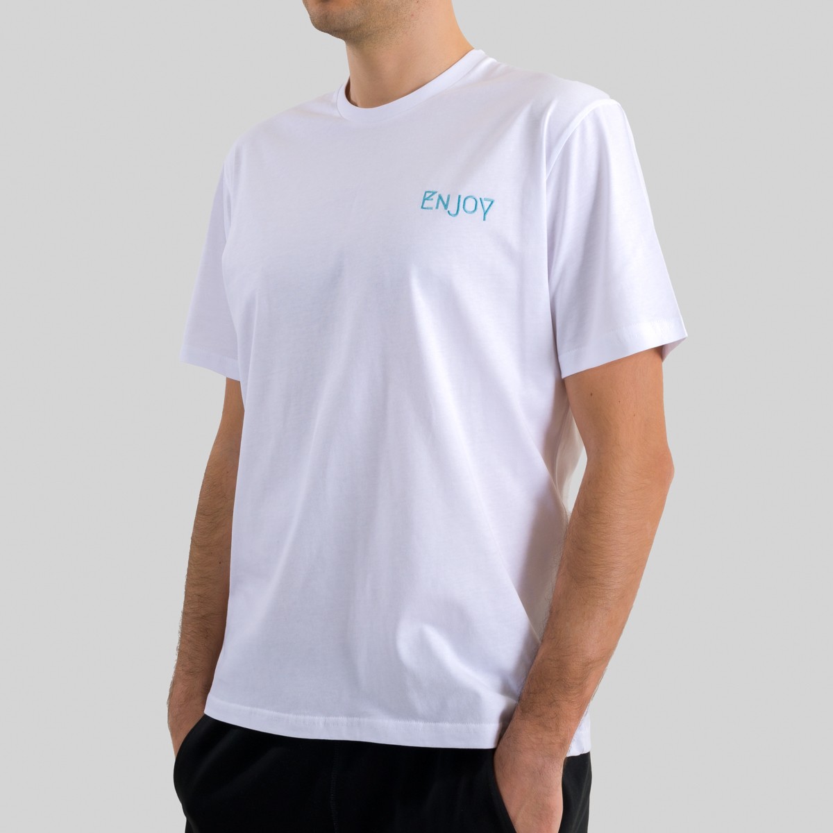 Enjoy - Beyaz T-Shirt