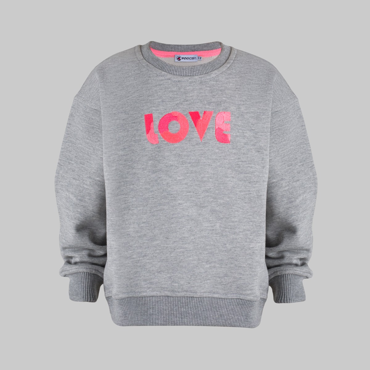 LOVE Mini Me Gri Çocuk Sweatshirt