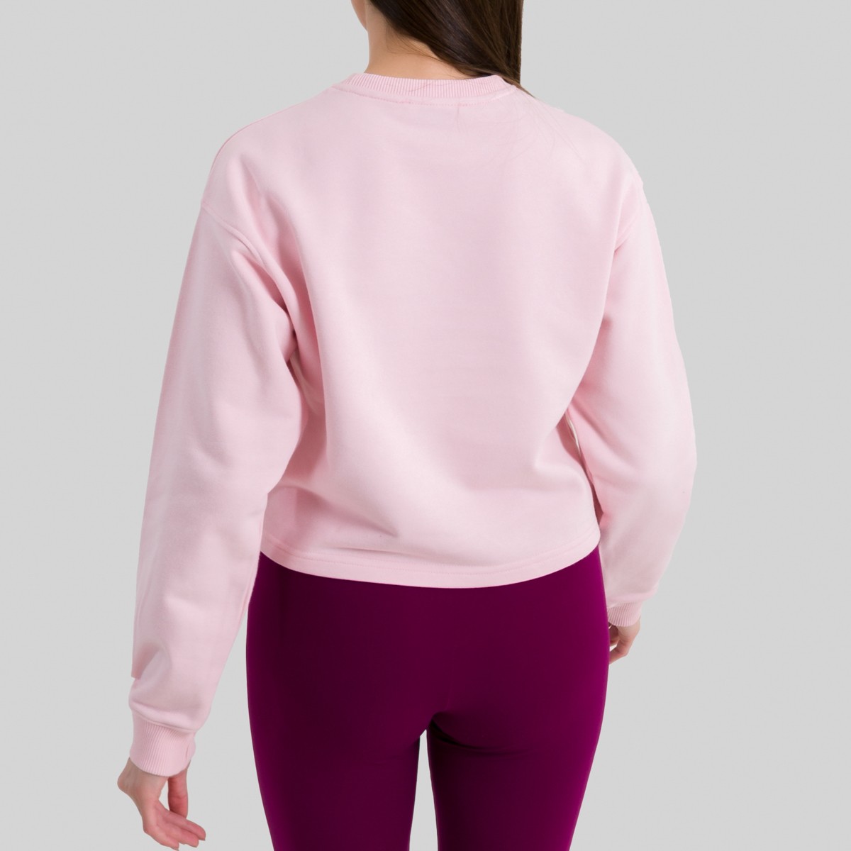 Never Say Never - Pembe Crop Top Sweatshirt