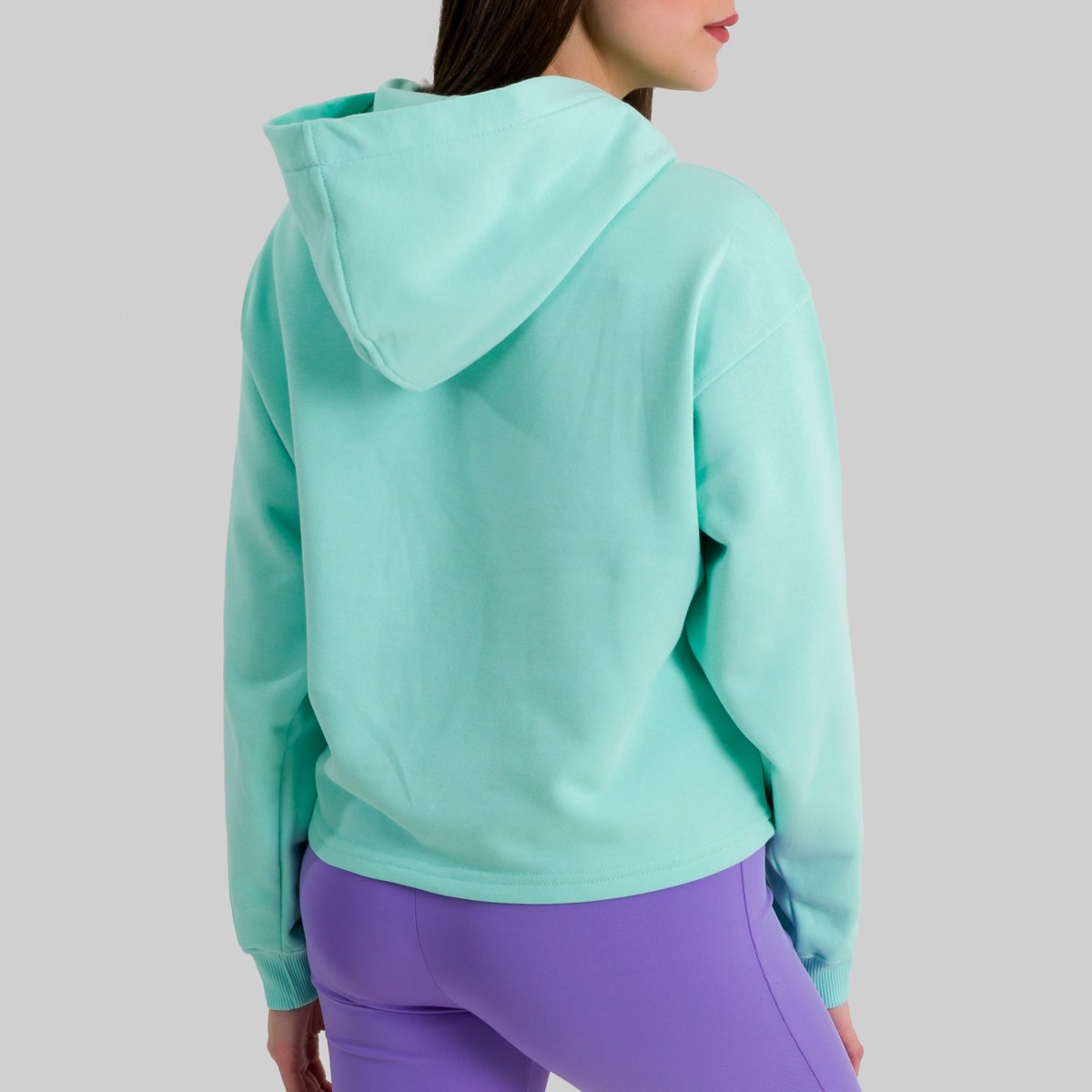 8888 - Mint Crop Top Hoodie