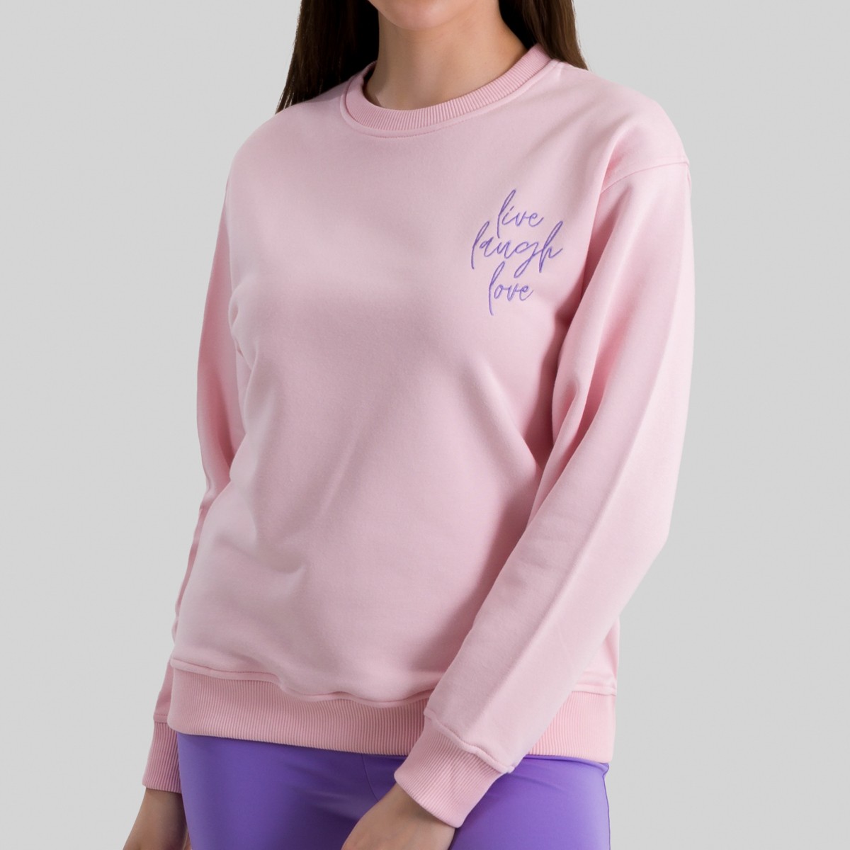 Live, Laugh, Love - Pembe Sweatshirt