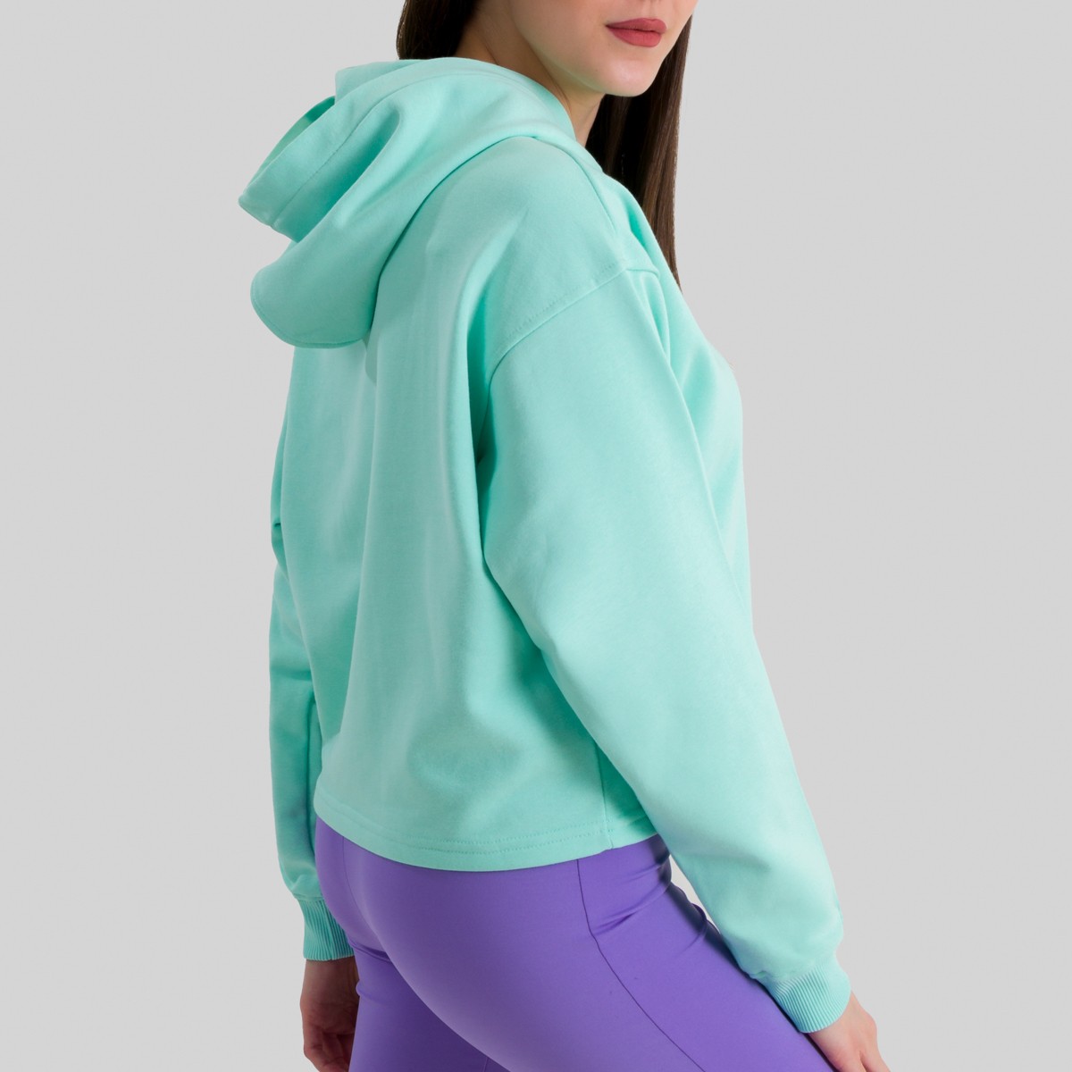 8888 - Mint Crop Top Hoodie