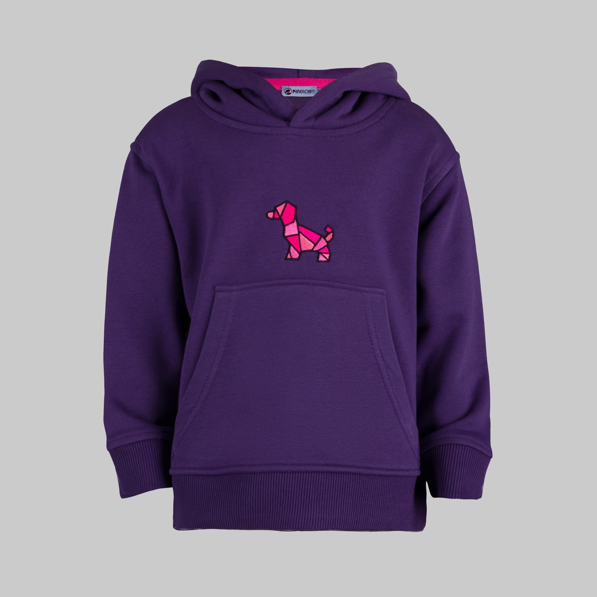 Origami Köpek Mor Çocuk Hoodie