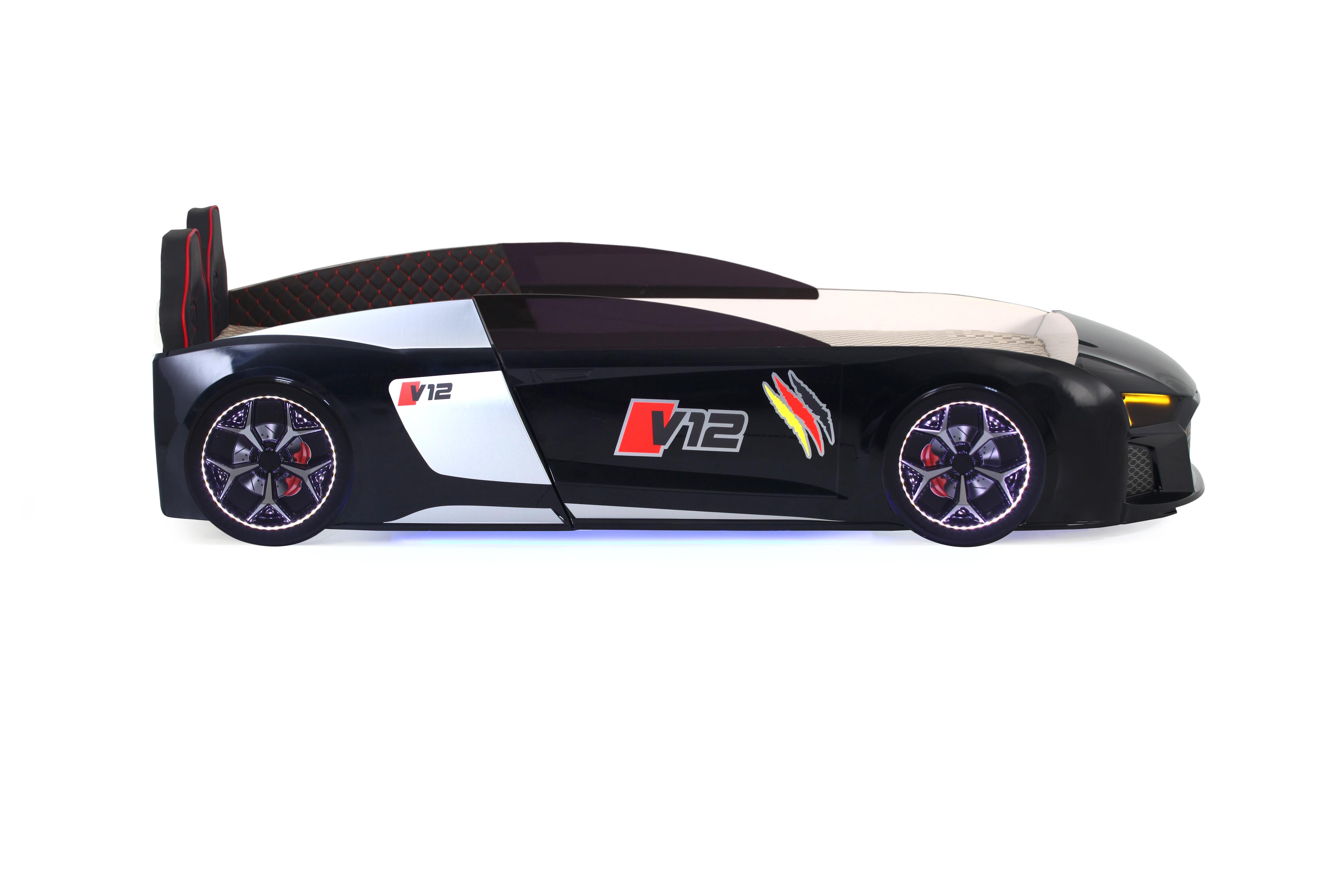 V12 FULL SİYAH ARABALI KARYOLA