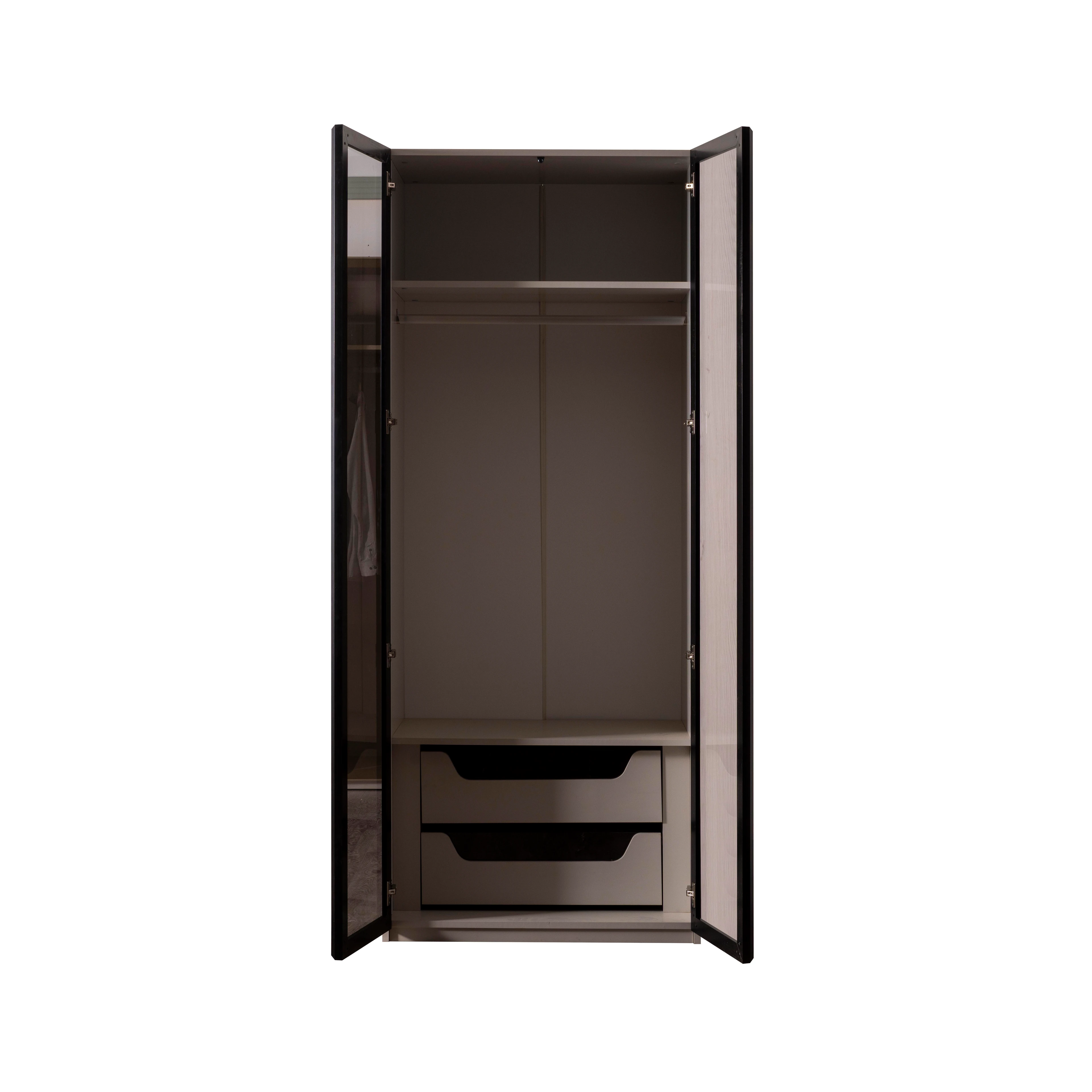 CHARİSMA 2 KAPILI CAMLI ÇEKMECELİ DOLAP