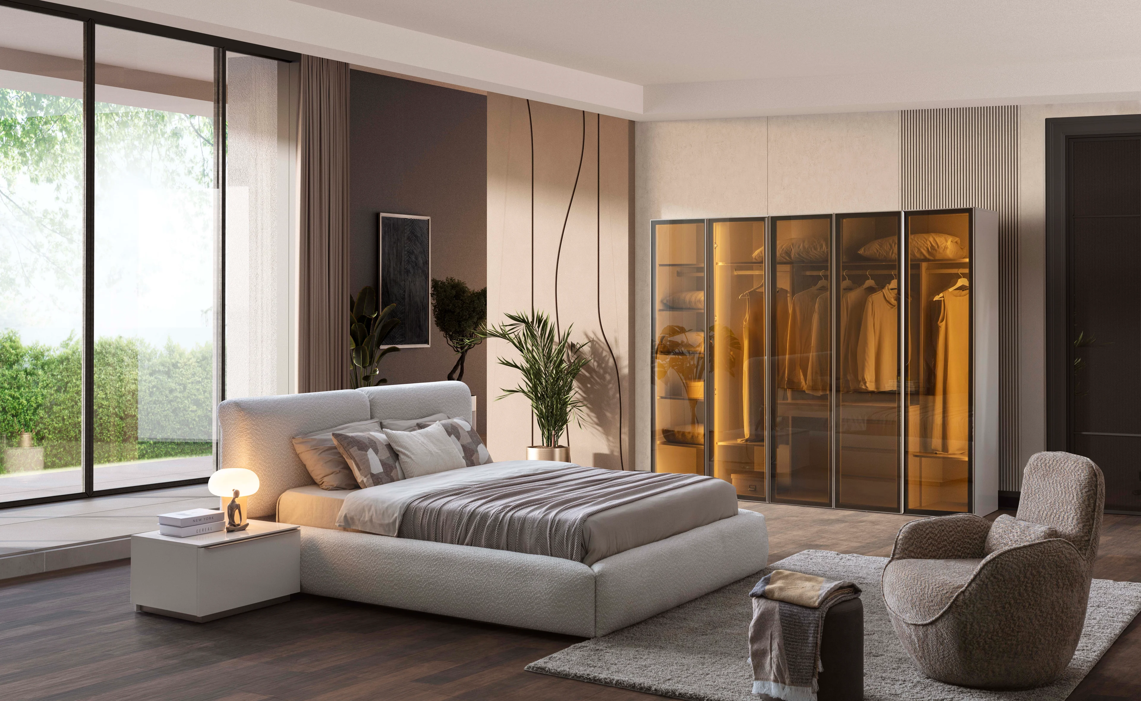 NOBLE 5 CAM KAPAKLI YATAK ODASI