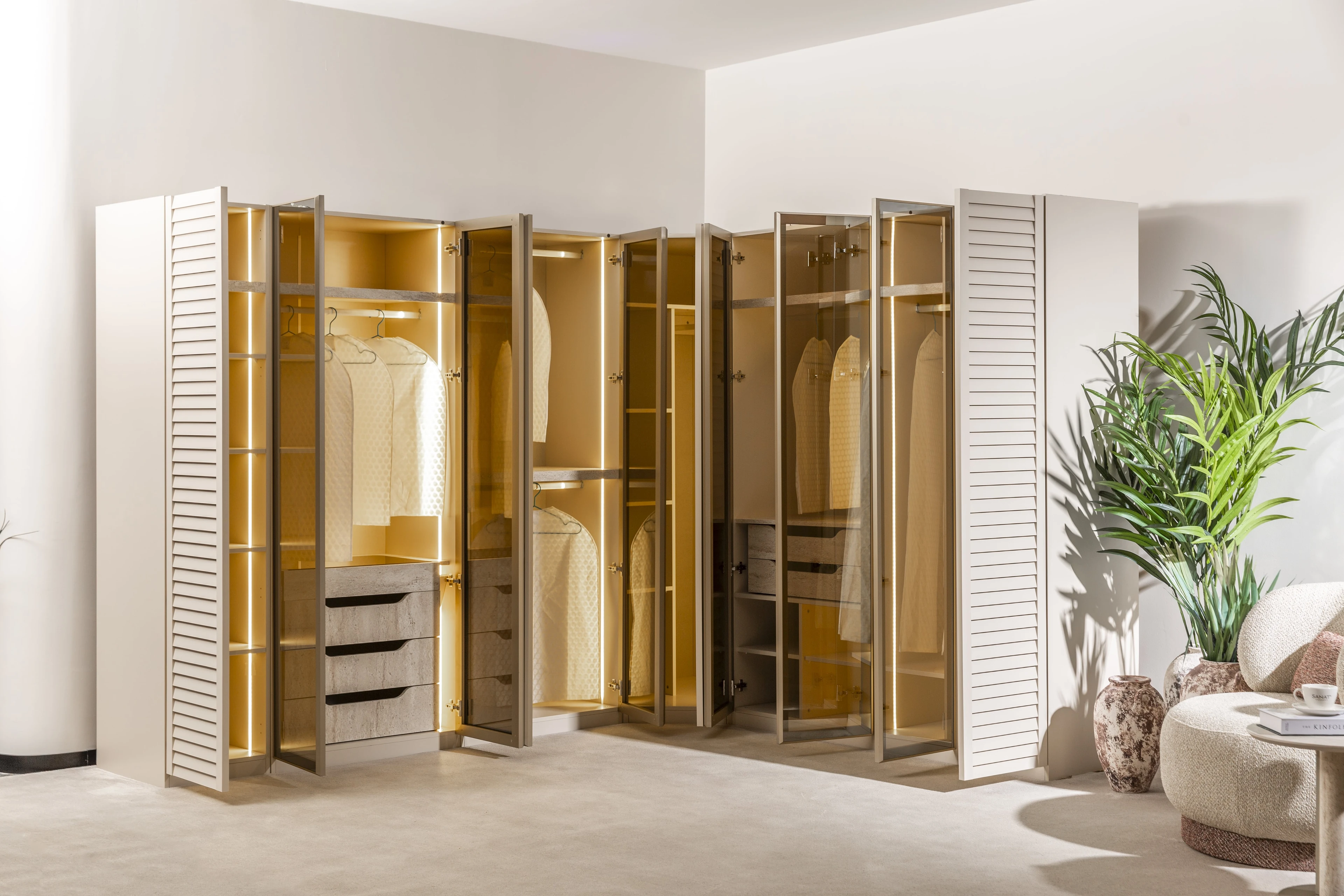 TROYA TEK KAPILI RAFLI PANJUR KAPAK DOLAP 