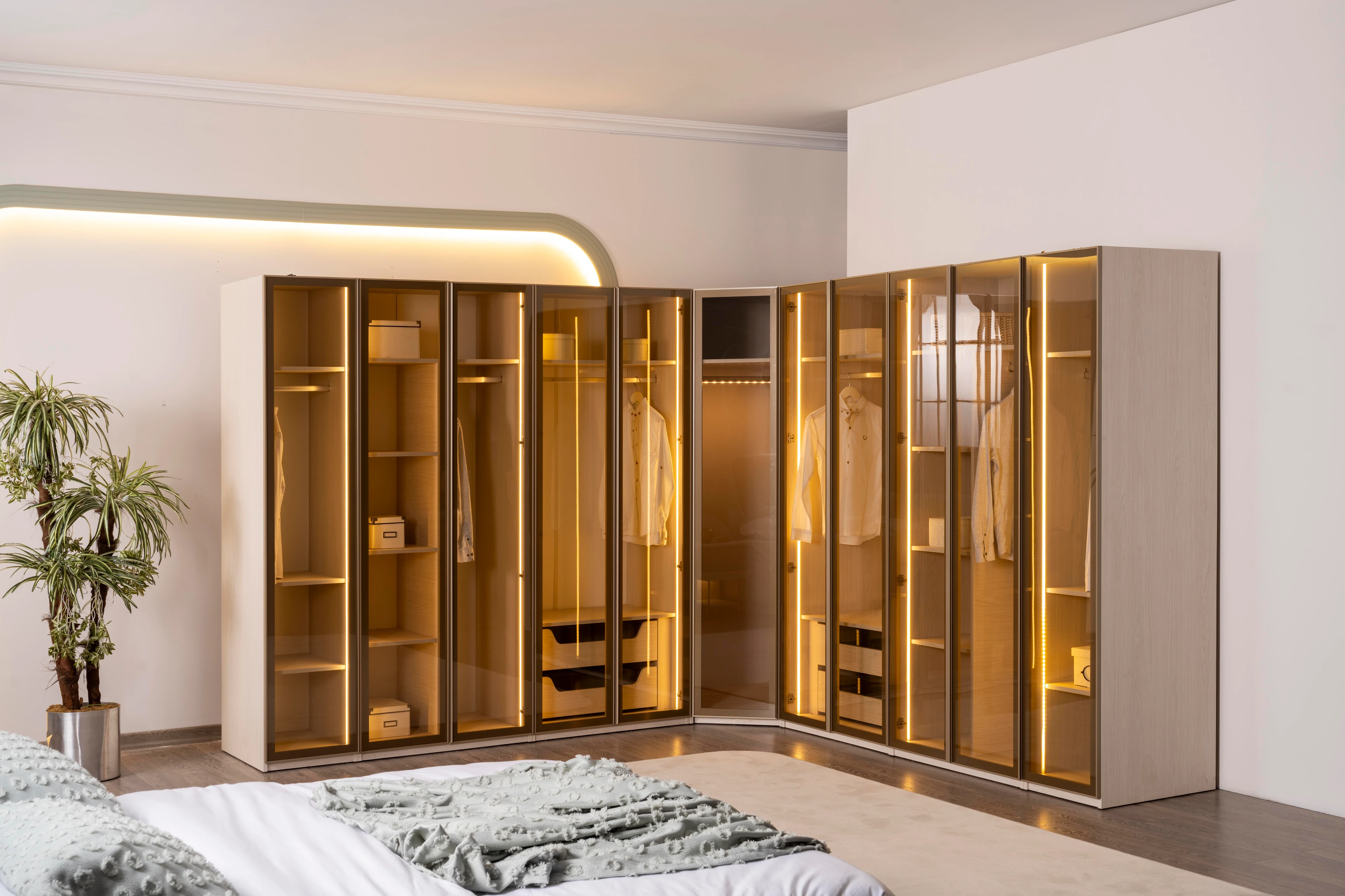 CHARİSMA 2 KAPILI CAMLI ÇEKMECELİ DOLAP