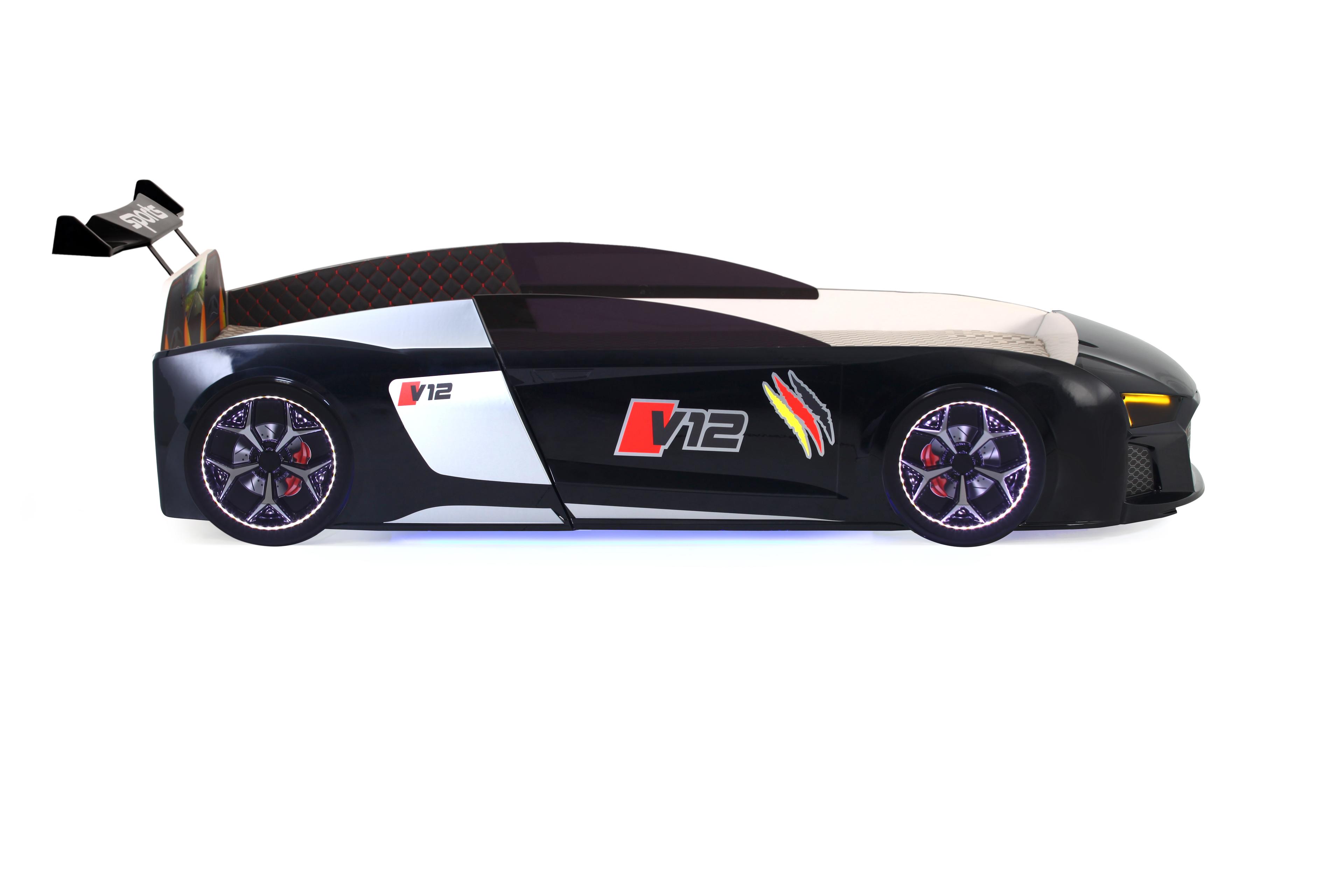 V12 FULL SİYAH ARABALI KARYOLA