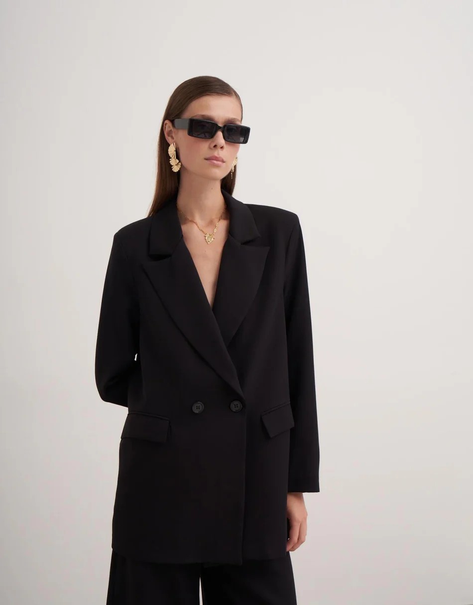 VALORA BLAZER CEKETLİ TAKIM - SİYAH