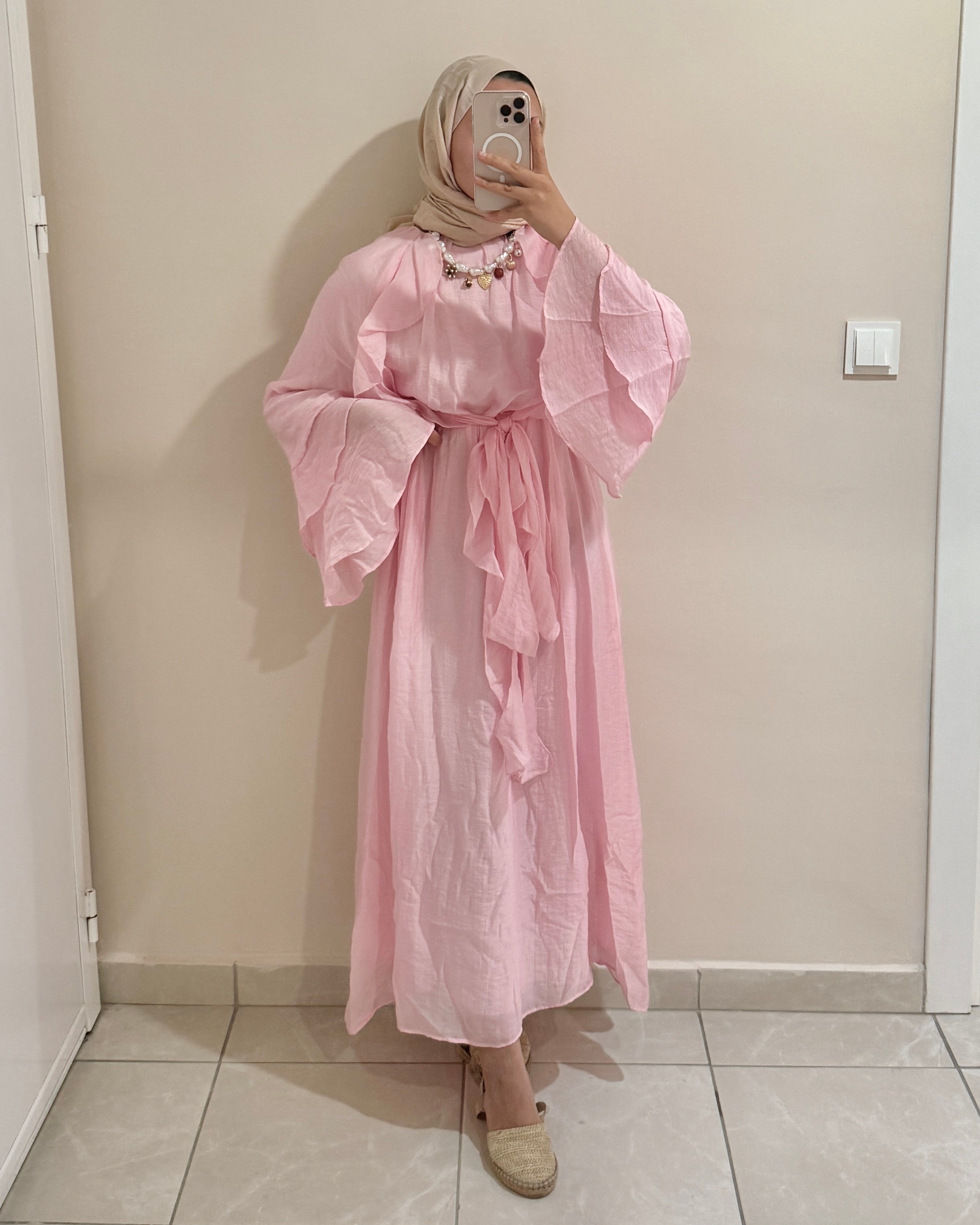 SWAY ELBİSE - SOFT PEMBE