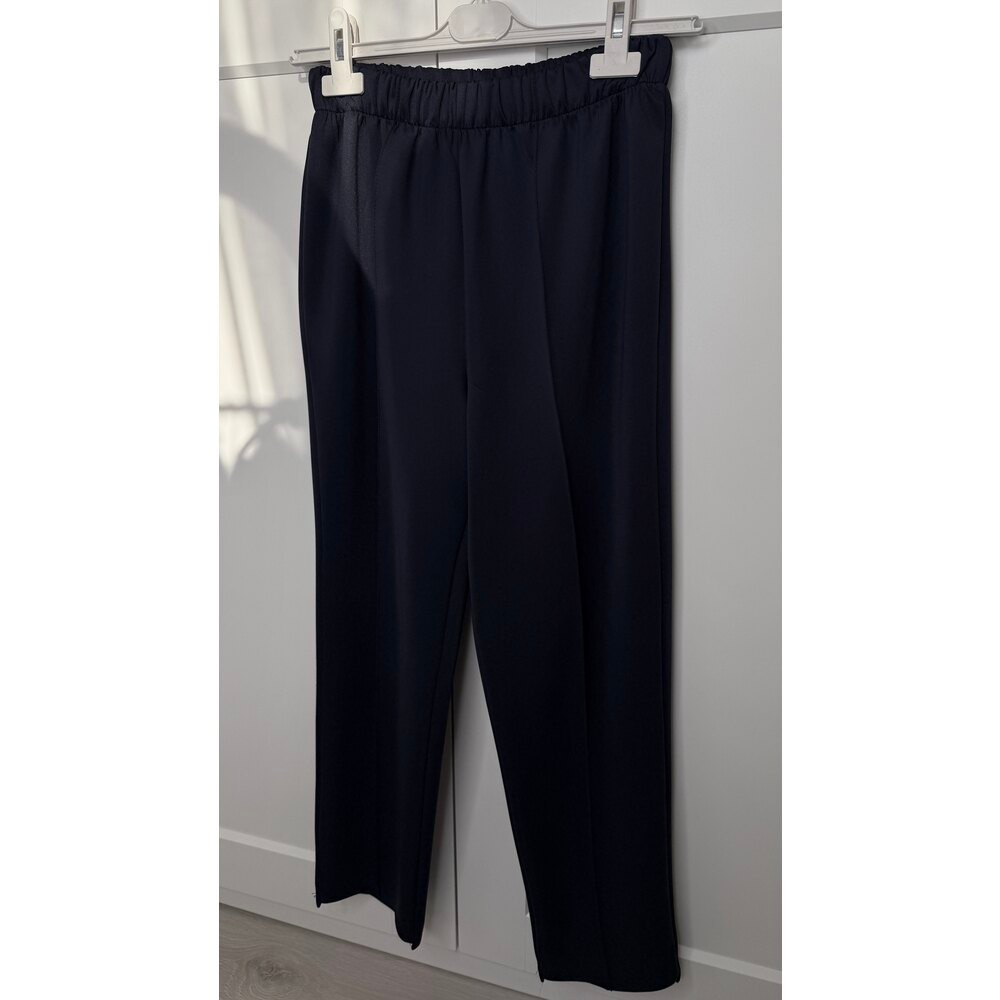 TESS BİYE DETAYLI SCUBA PANTOLON - SİYAH