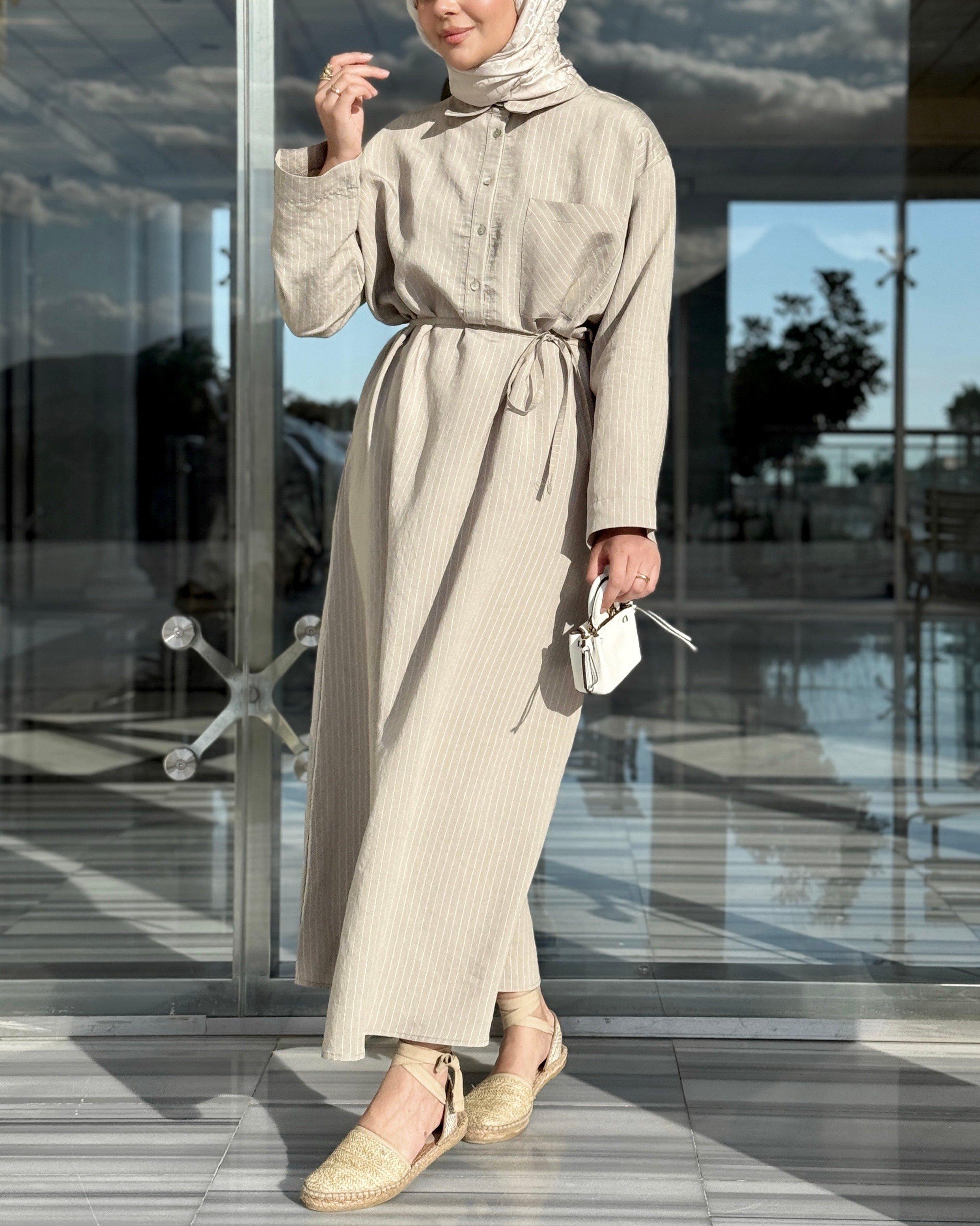 LINE ELBİSE - OLIVE