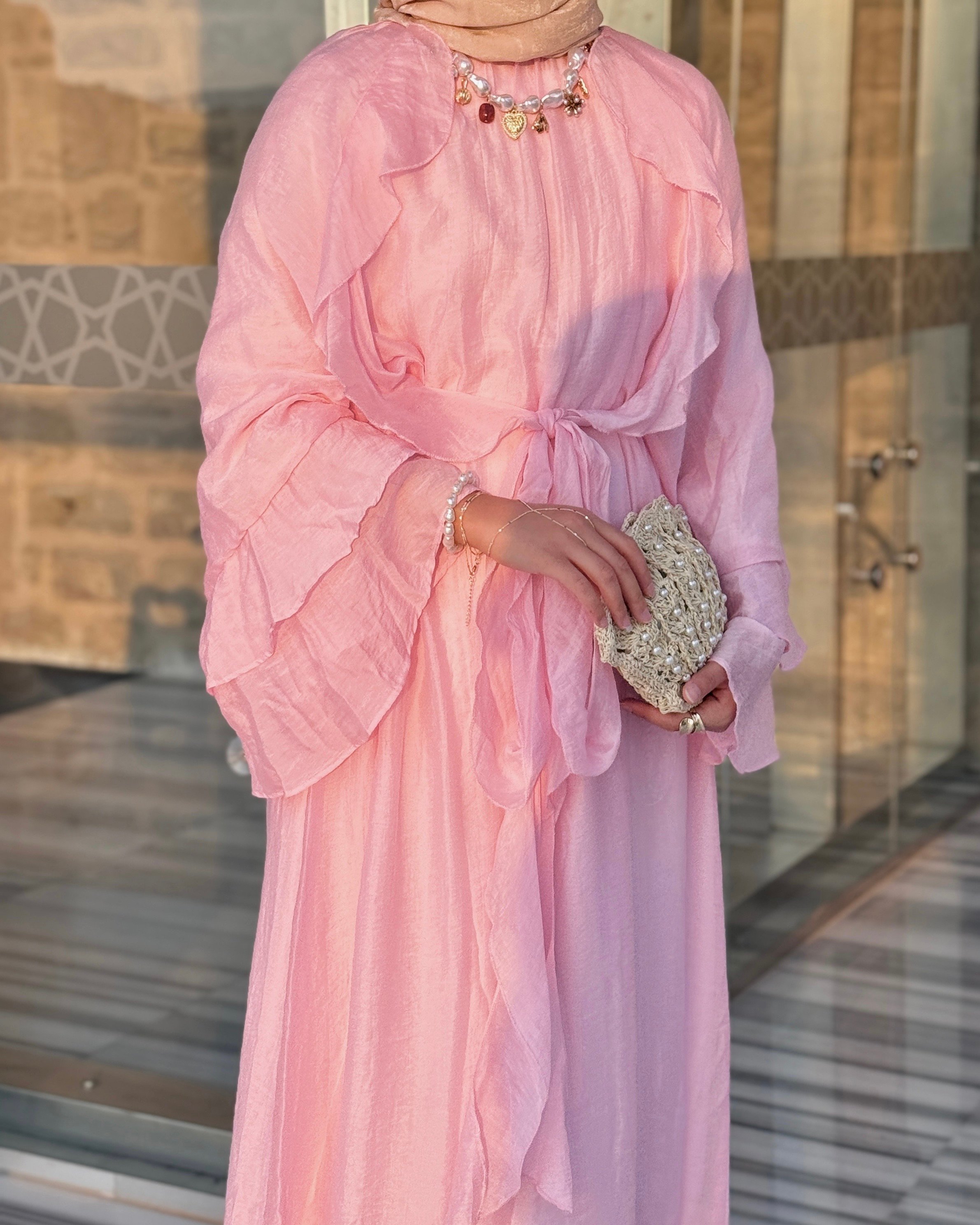 SWAY ELBİSE - SOFT PEMBE