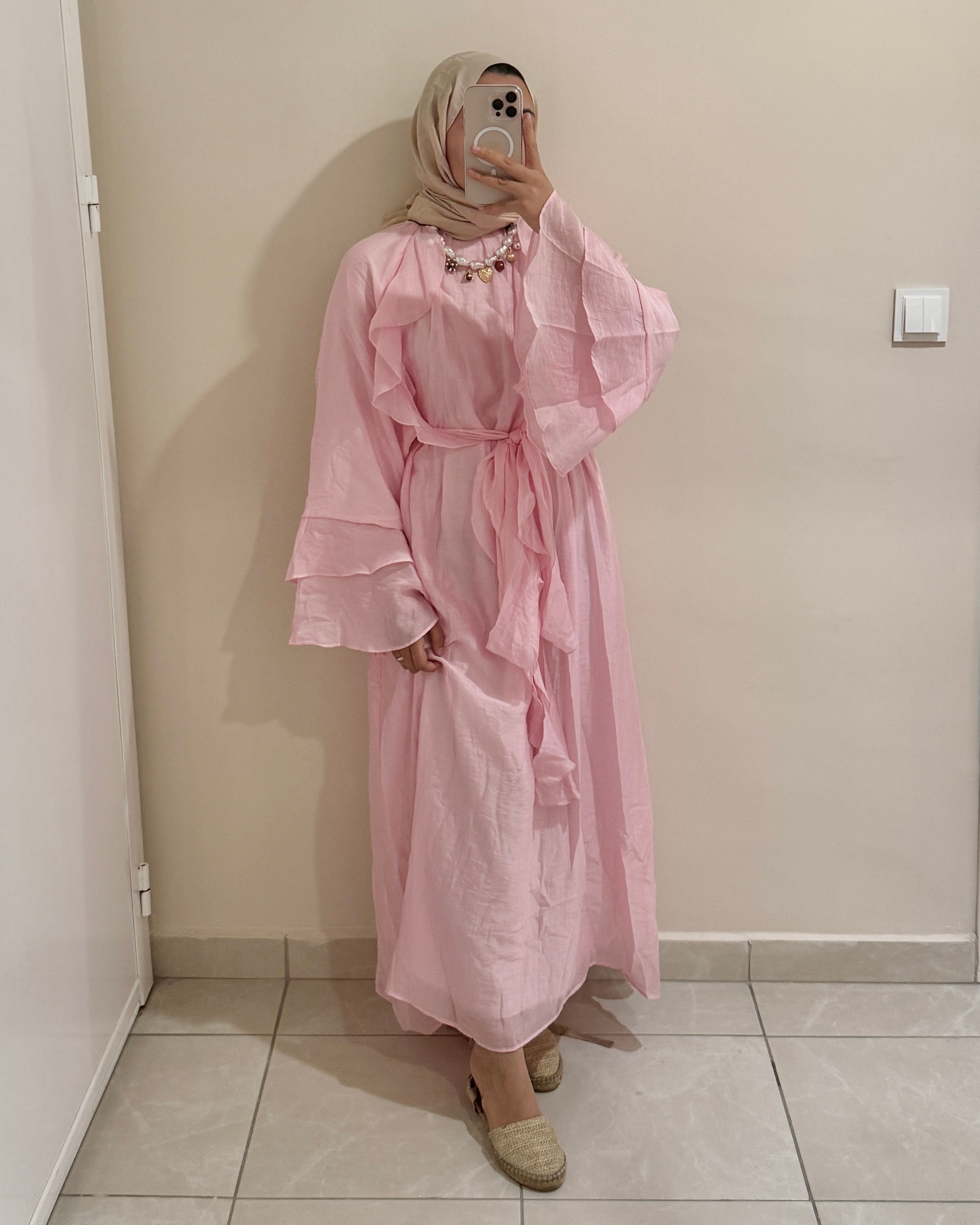 SWAY ELBİSE - SOFT PEMBE