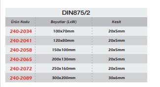 45° Düz Gönye