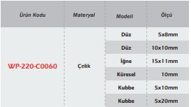 Komparatör Temas Uçları 6 Parça Takım