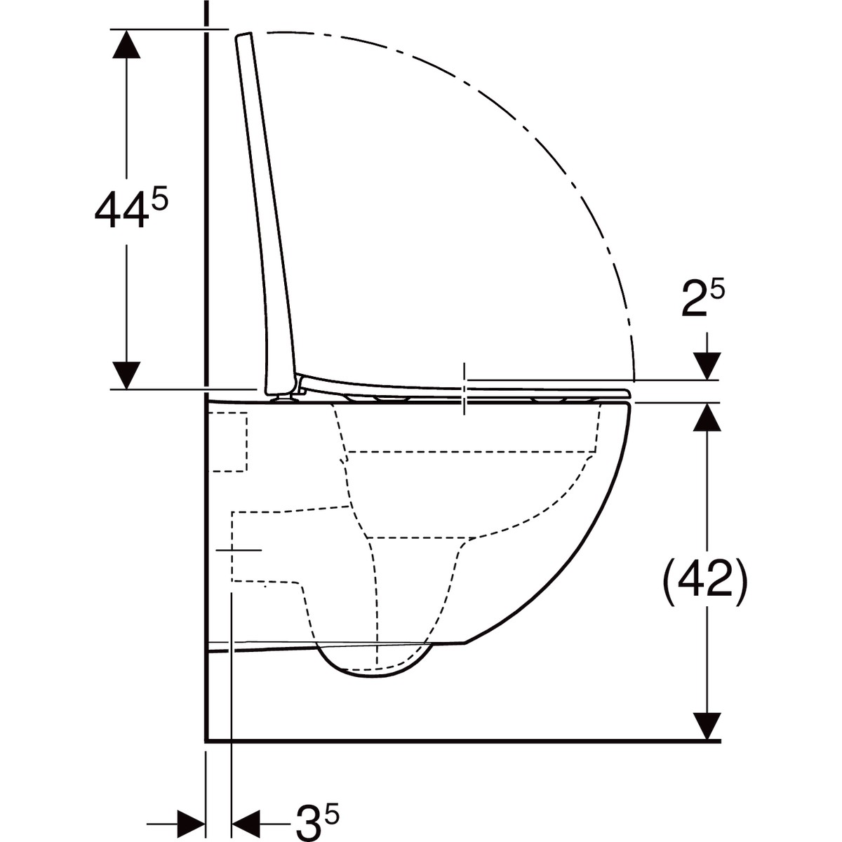 Geberit Aconto Rimfree T51 Asma Klozet (501.653.01.1) + Kapak (500.605.01.2)