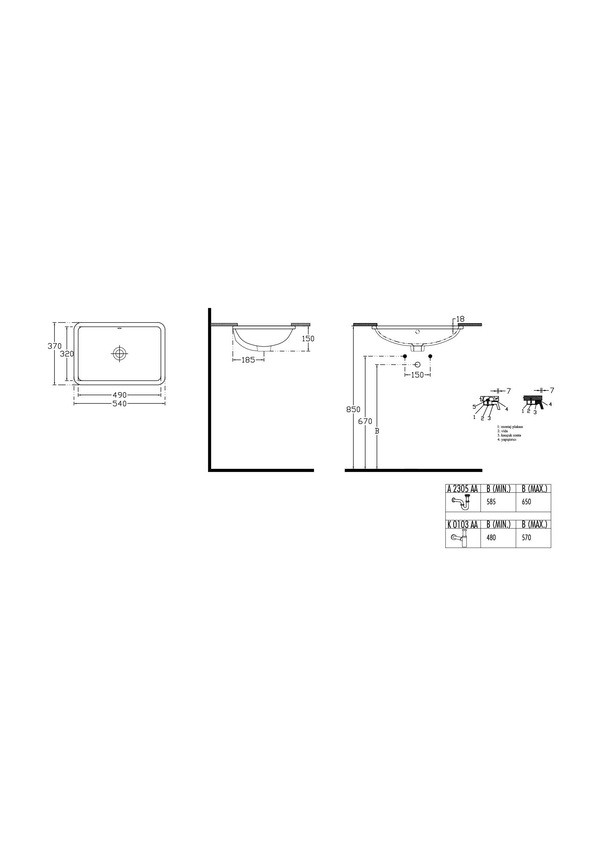 İdeal Standard Tezgahaltı Lavabo 54 CM-Z251901