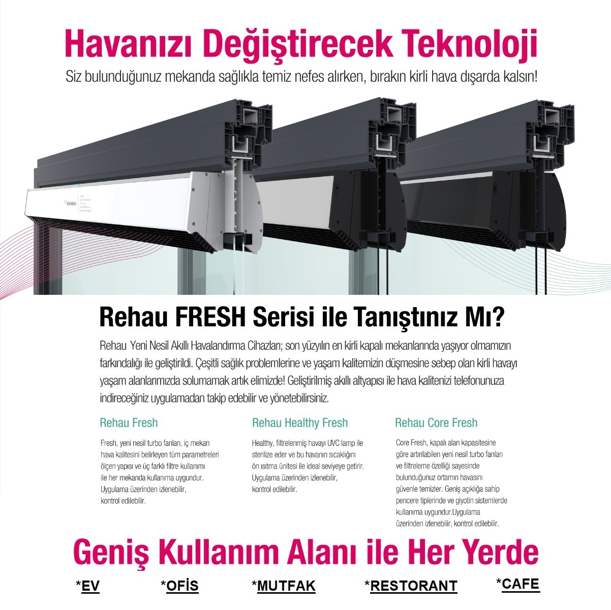 Rehau Yeni Nesil Akıllı Havalandırma Cihazı (Yetkili Servis Montajı ve Kurulumu DAHİL)