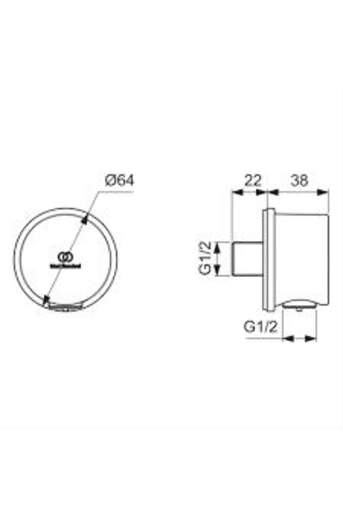 Ideal Standard IdealRain Krom Yuvarlak El Duşu Çıkış Ucu-BC808AA