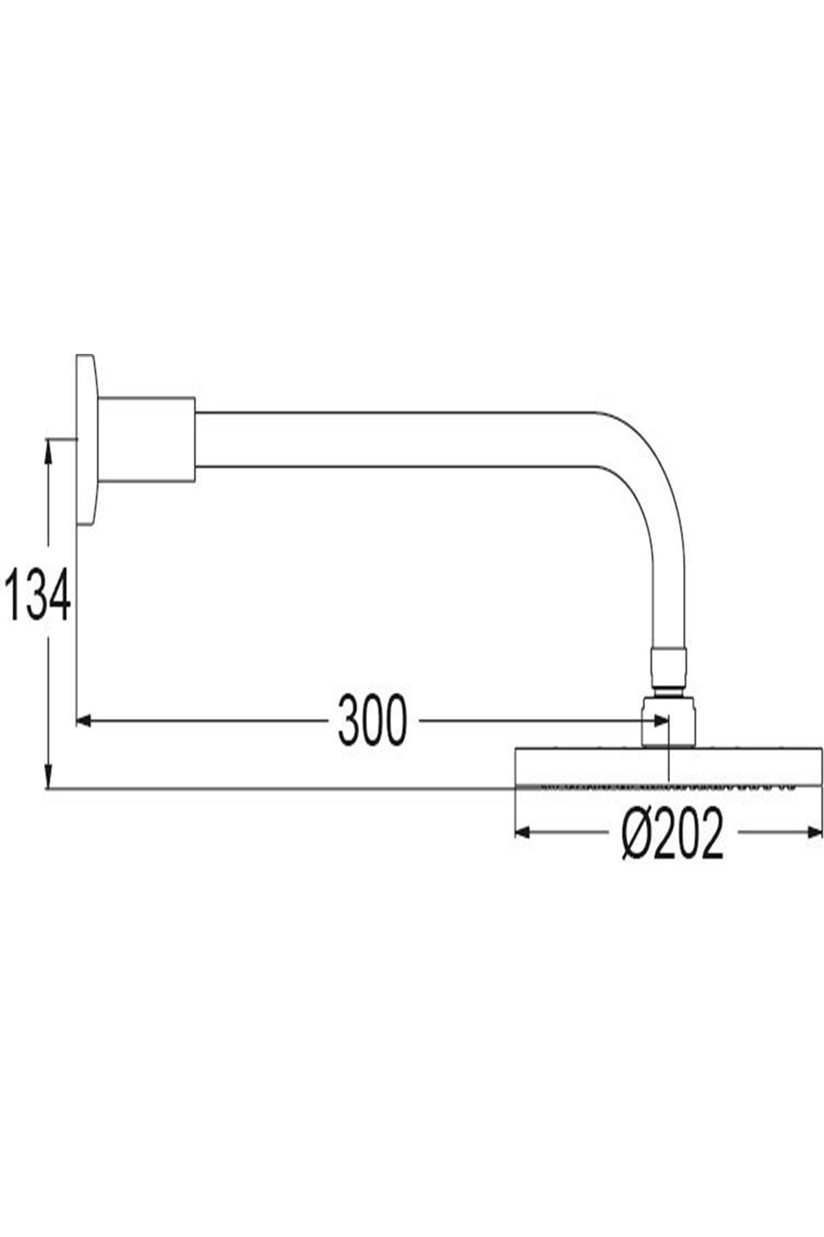 İdeal Standard Sevajet Duvardan 20 Cm Tepe Duşu-B9369aa