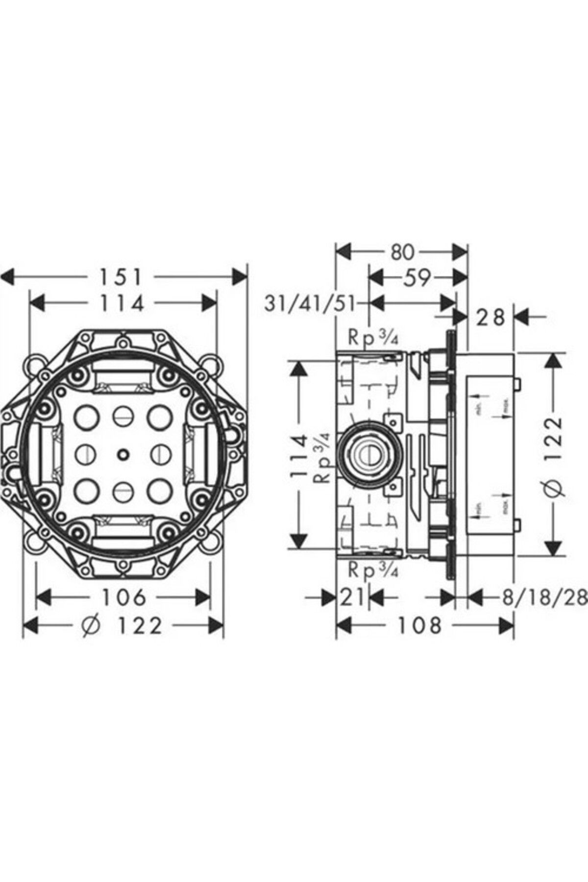 Hansgrohe Ibox Universal Iç Set 1800180