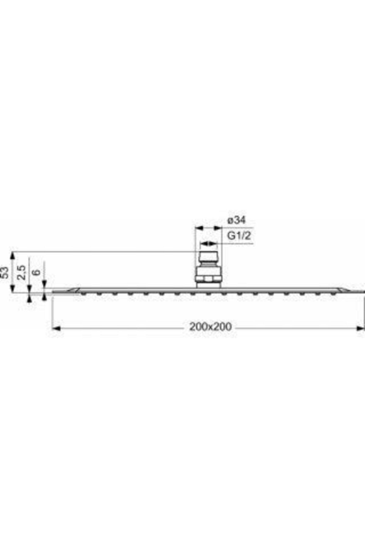 İdeal Standard Idealrain Luxe Cube Tepe Duşu 200x200 Mm B0387my