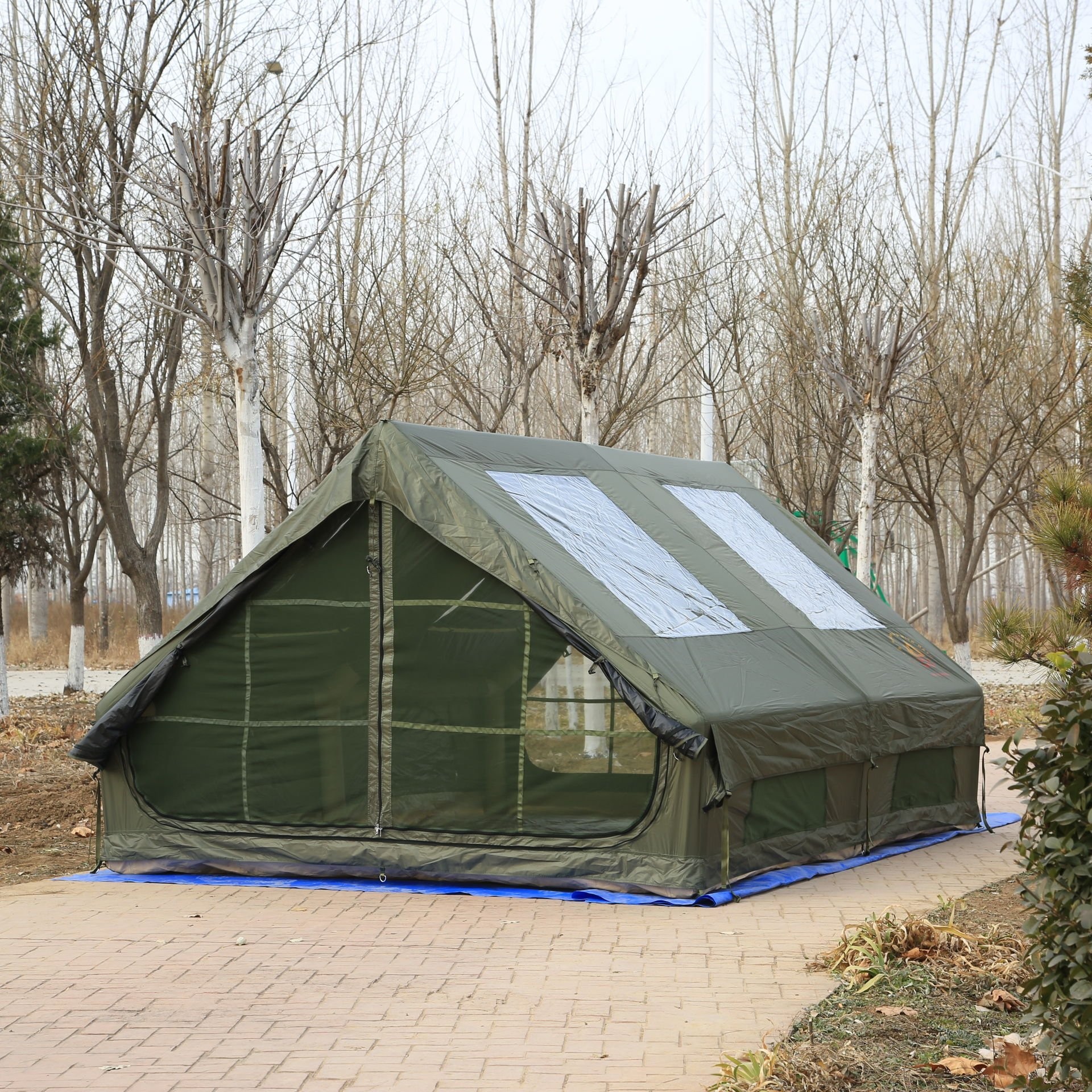 Shufa Glamping Family Şişme Kamp Çadırı 300*400*200 Cm Haki