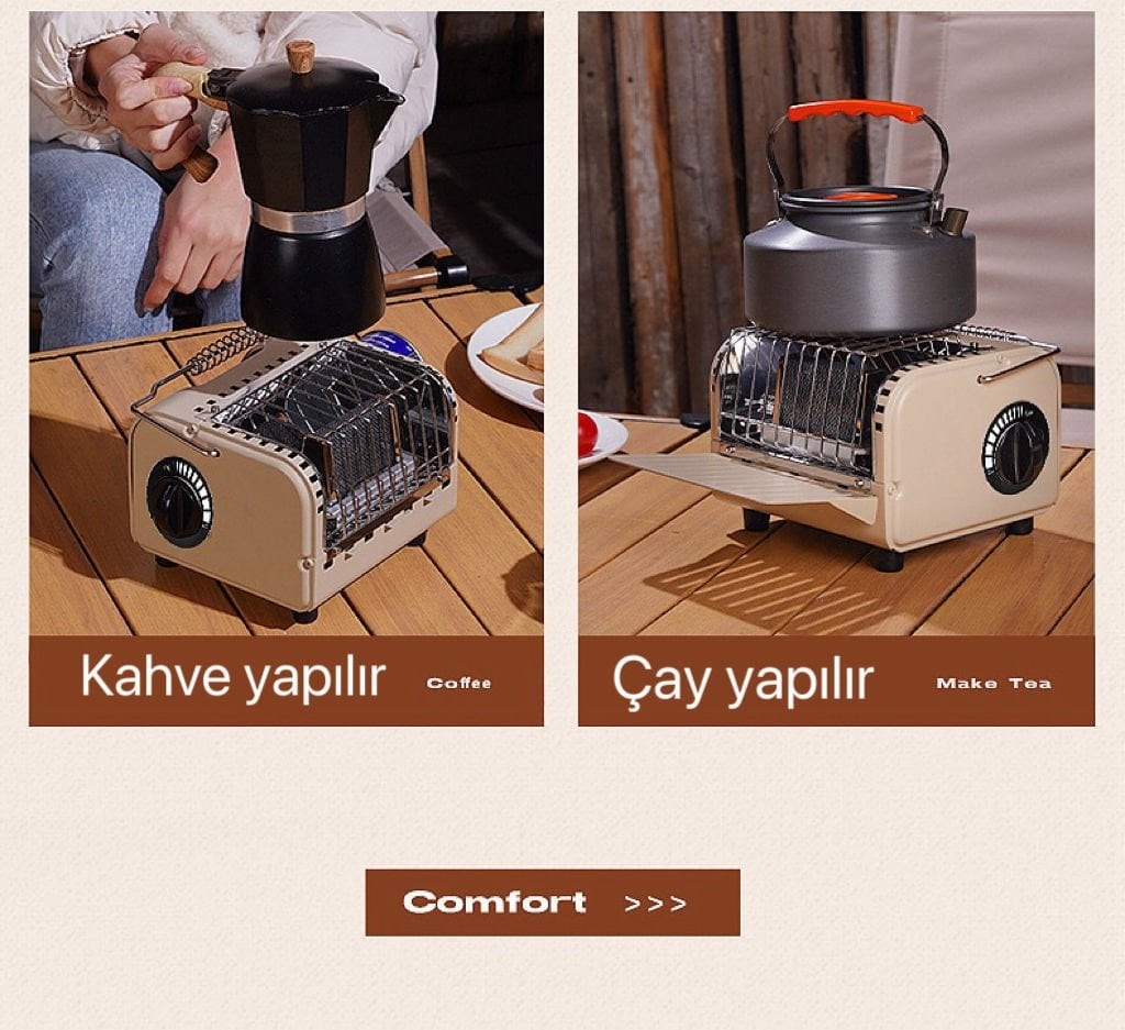 Shufa Çok Fonksiyonlu Portatif Kamp Sobası