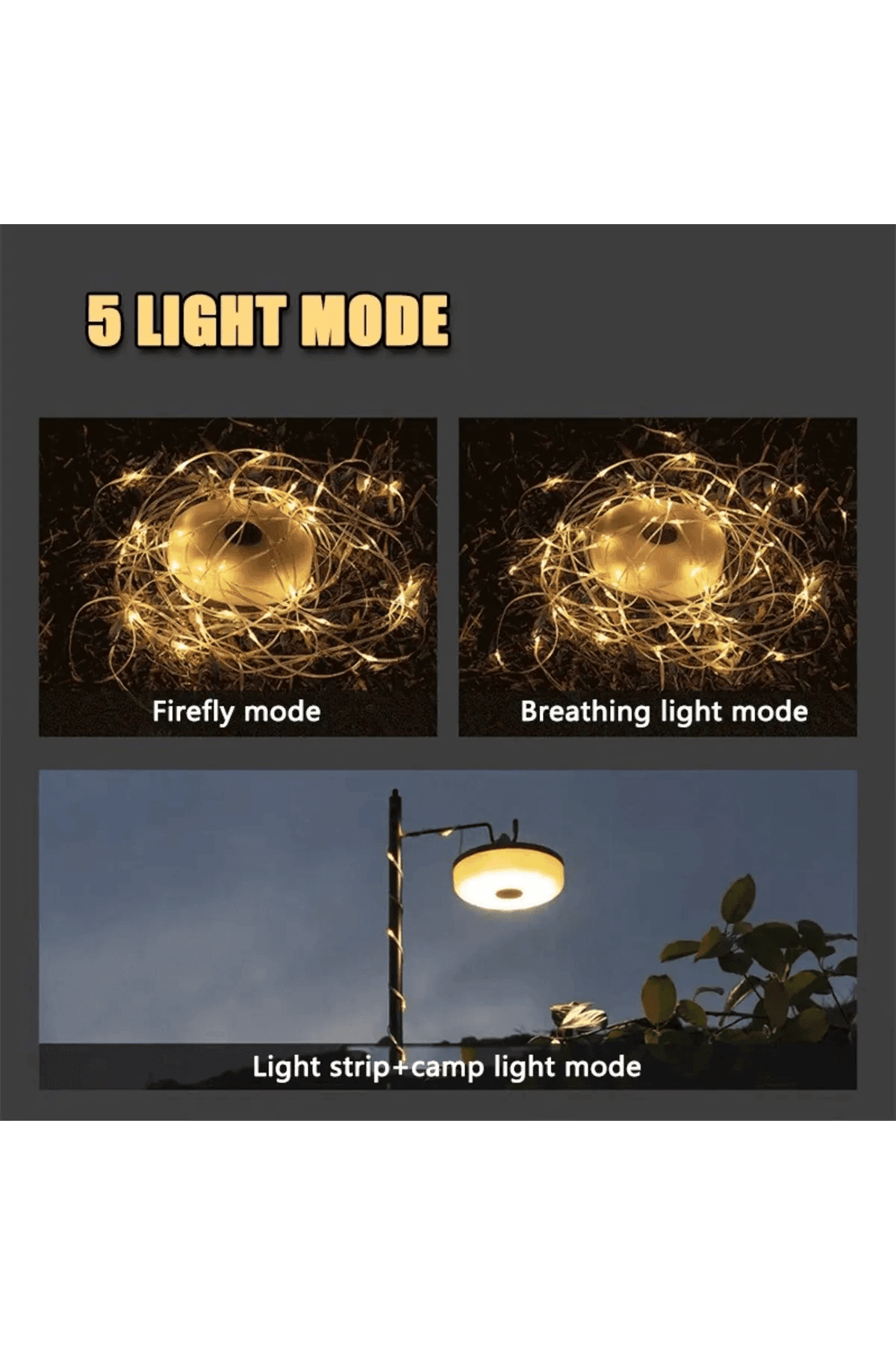 Shufa 10 Metre Led Kamp Lambası Bej