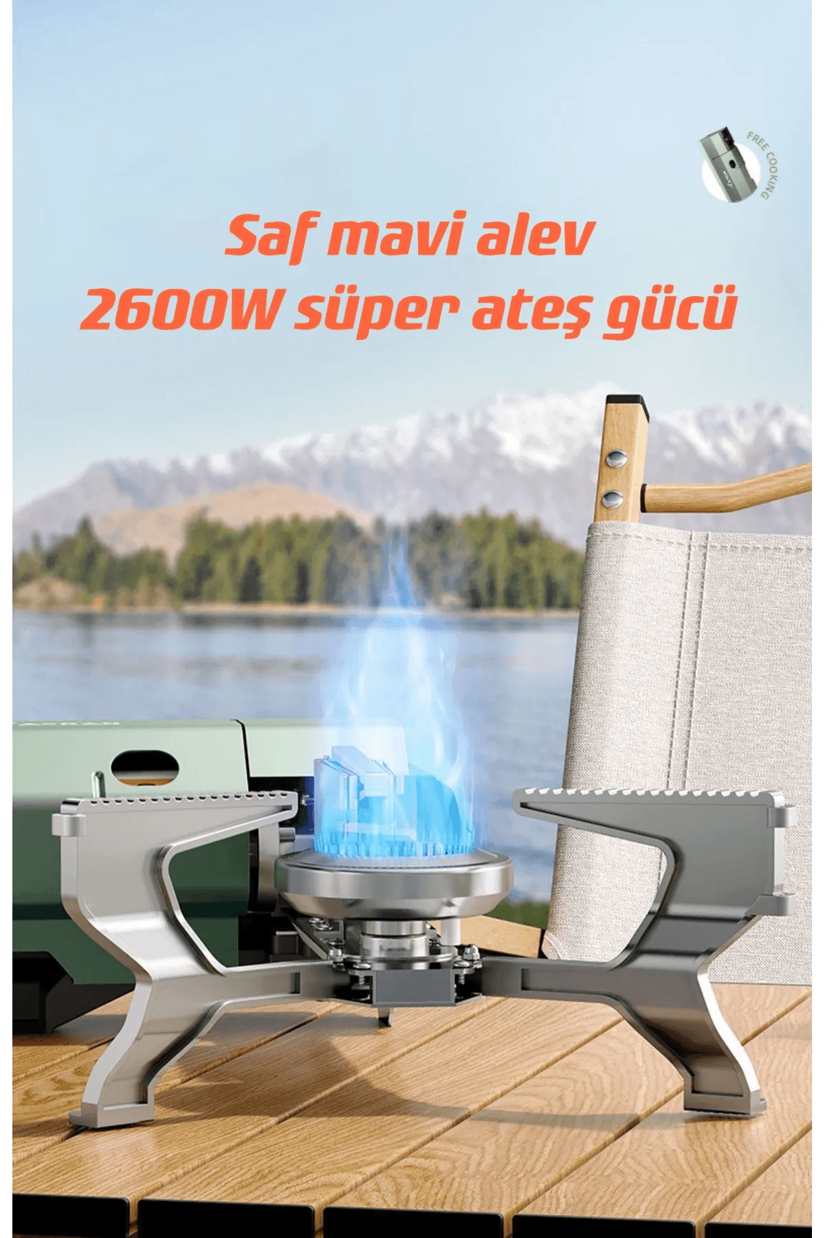 Shufa Katlanabilir Kamp Ocak -Bej