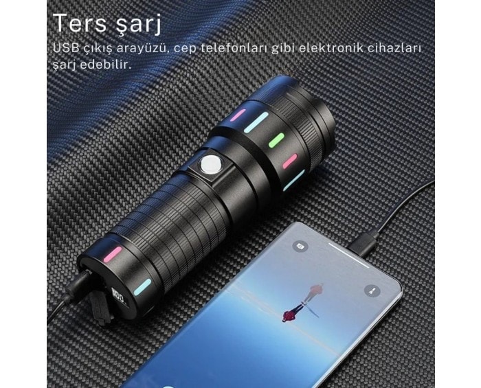 Dayanıklı ve Şarj Edilebilir LED El Feneri 